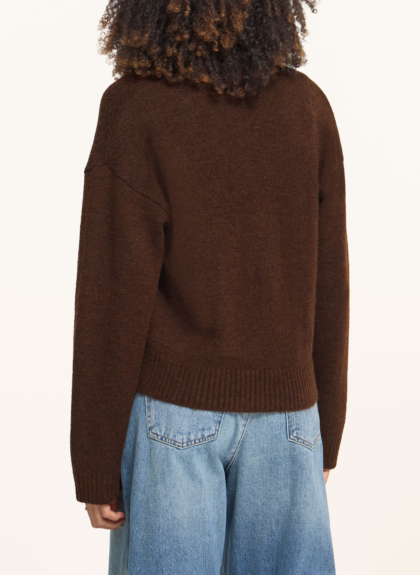 ICHI IHPOVOKE Cardigan: DARK BROWN