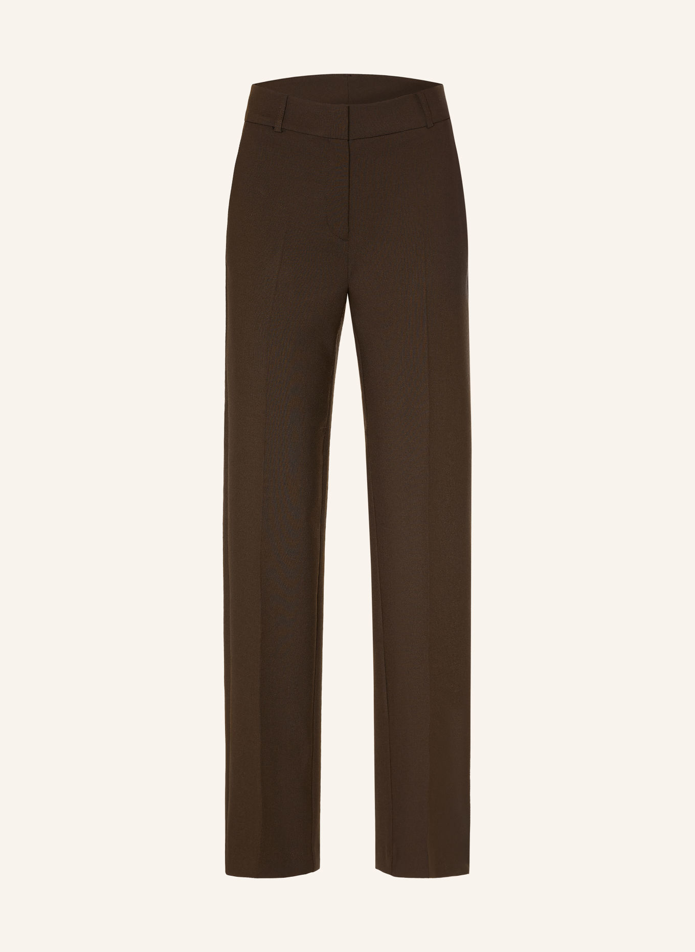SELECTED Marlene-broek van jersey: MARRON FONCÉ