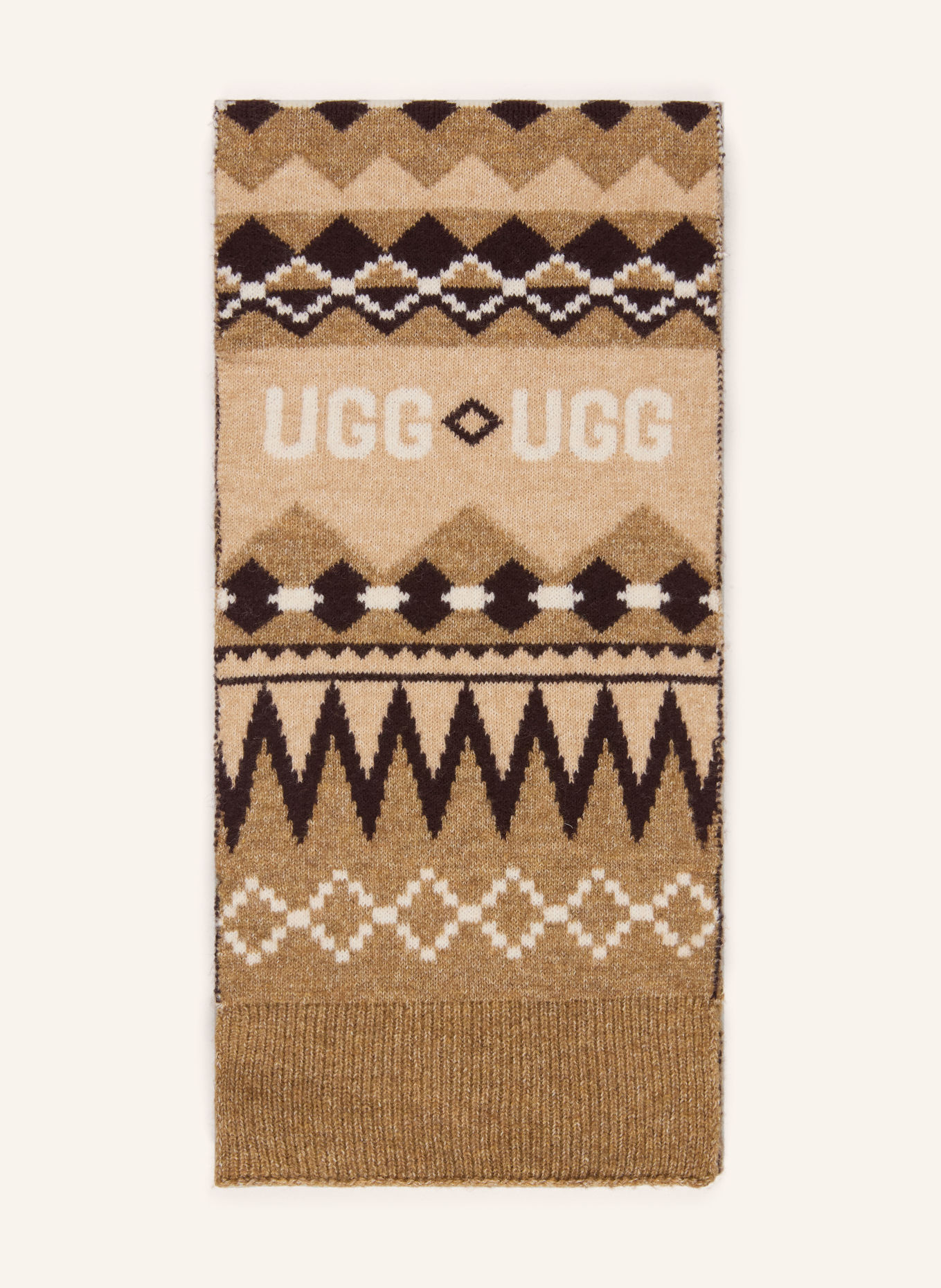 UGG BRAYLEE Scarf: CAMEL / LIGHT BROWN / DARK BROWN