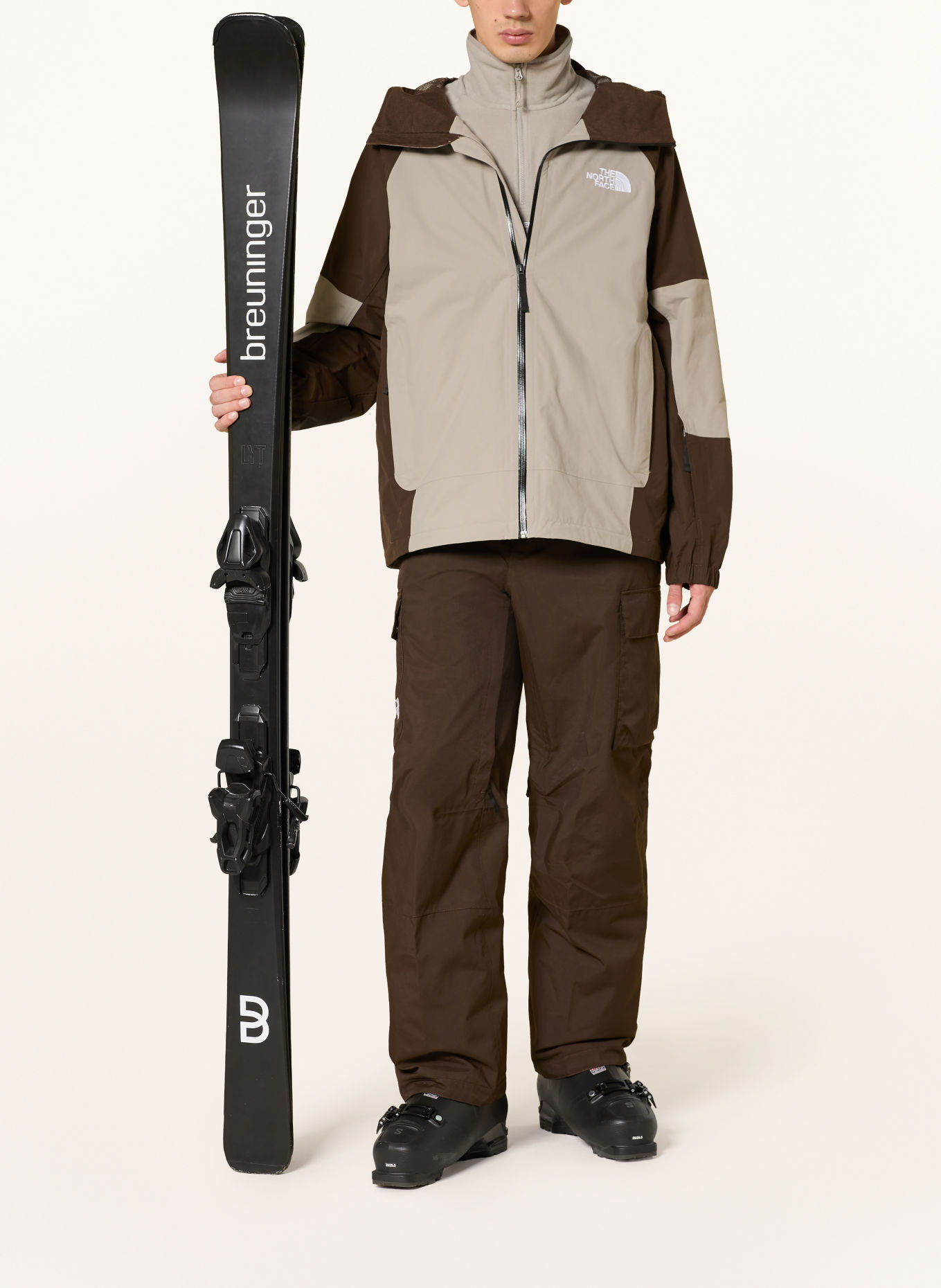 THE NORTH FACE BLIZZARDERY CARGO Hardshell ski pants: DARK BROWN