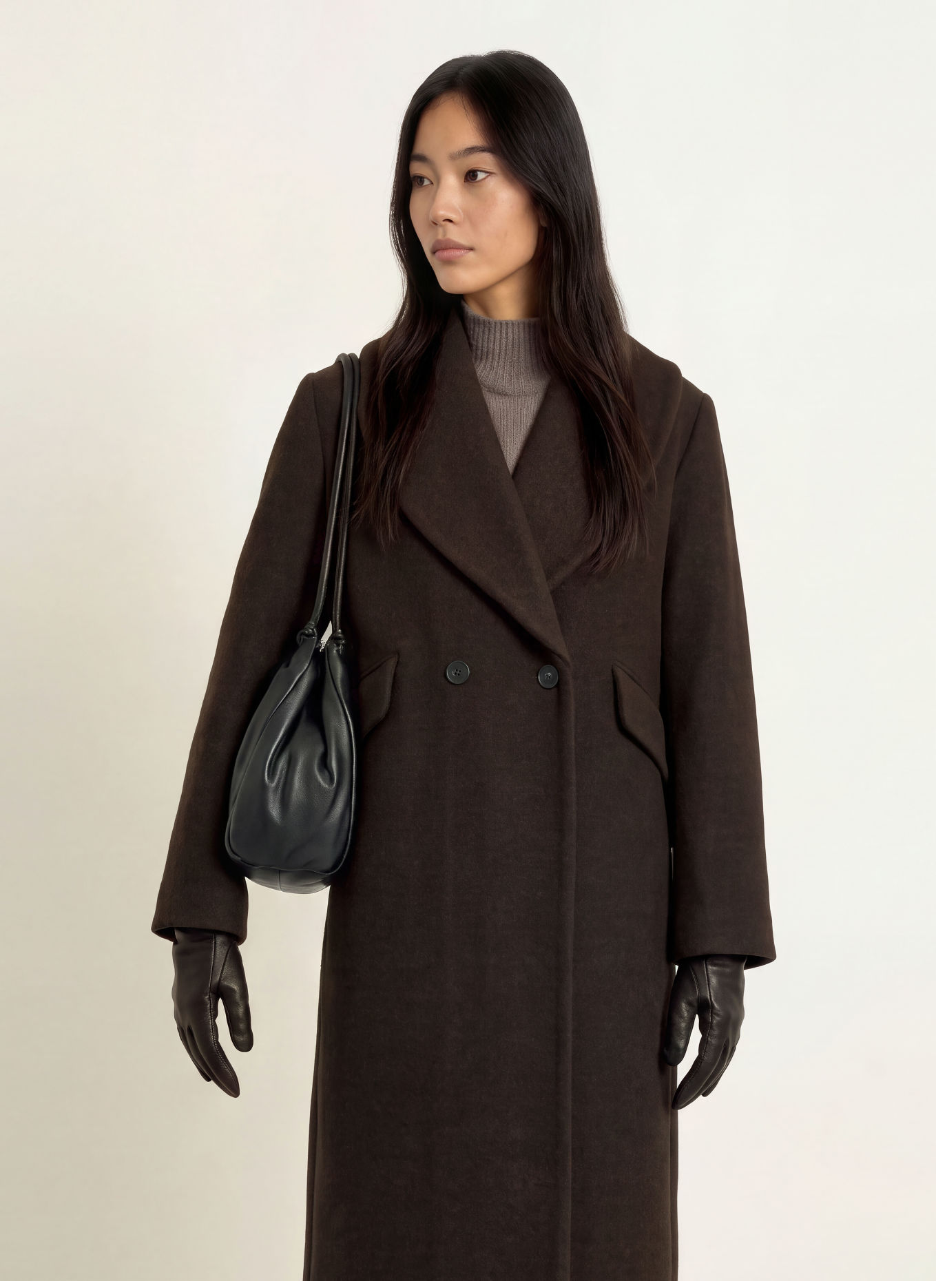 CPH MUSE Coat CMFOUZ: DARK BROWN