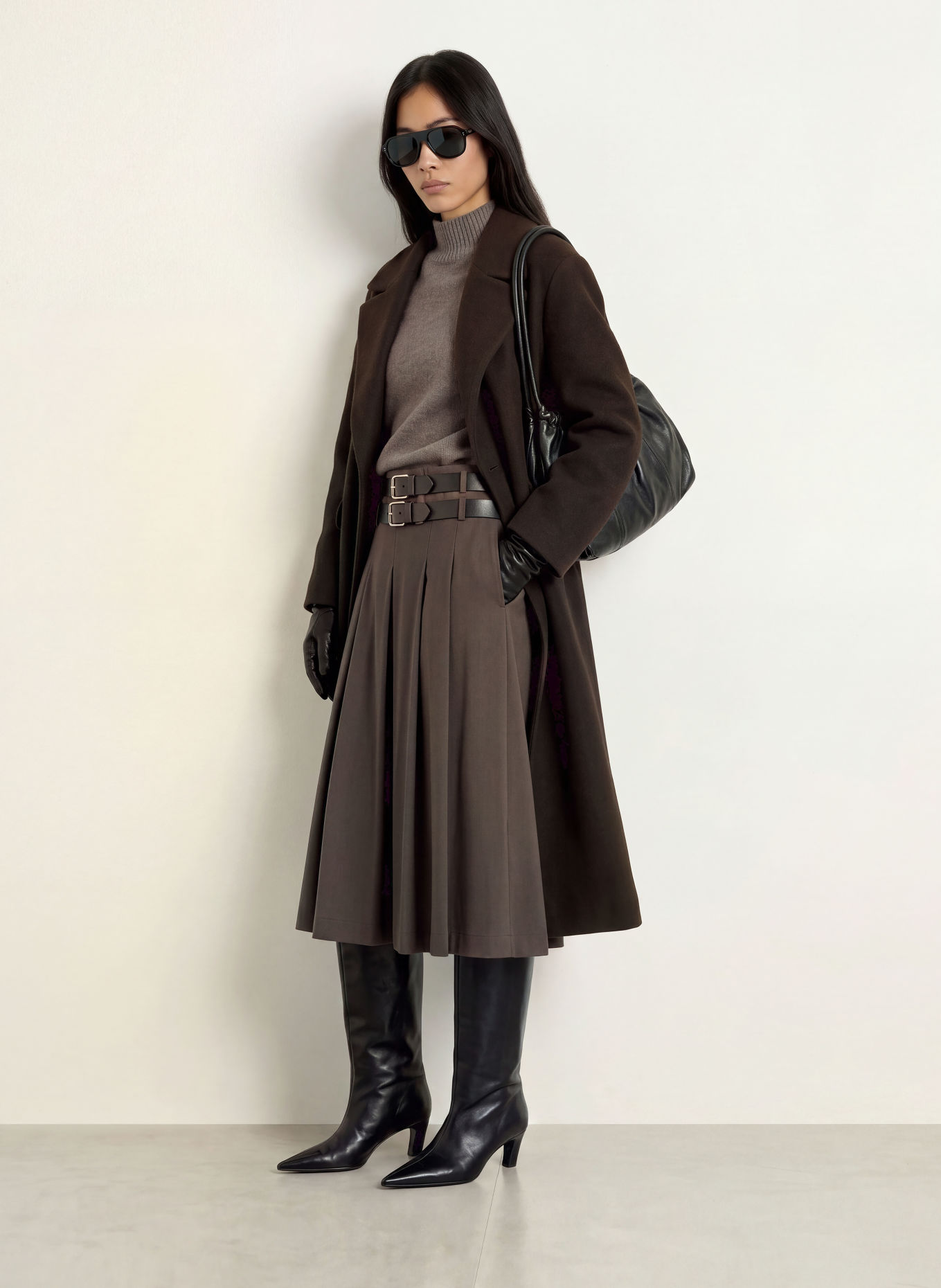 CPH MUSE Coat CMFOUZ: DARK BROWN