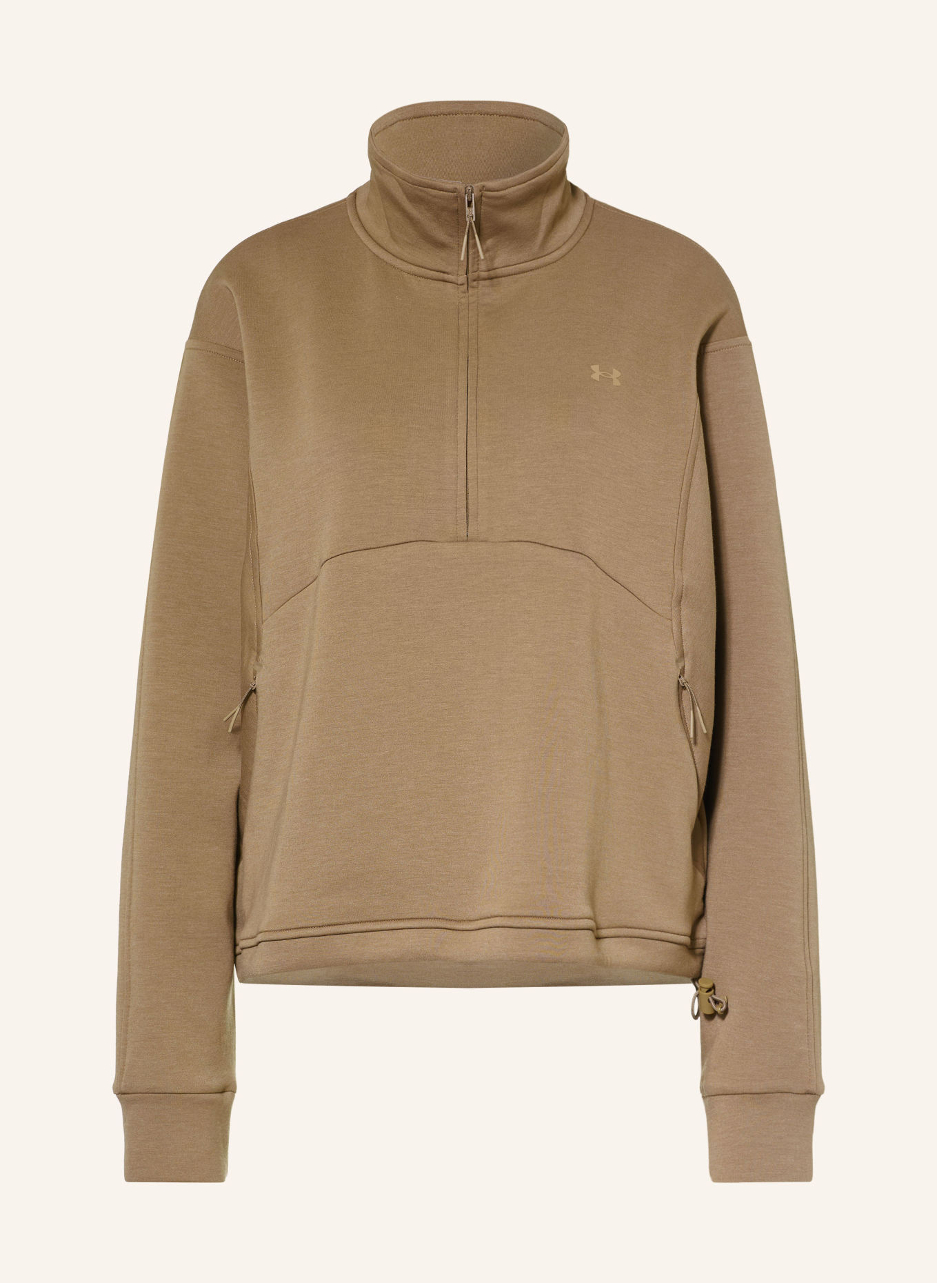 UNDER ARMOUR UA UNSTOPPABLE Half-zip sweatshirt: KHAKI