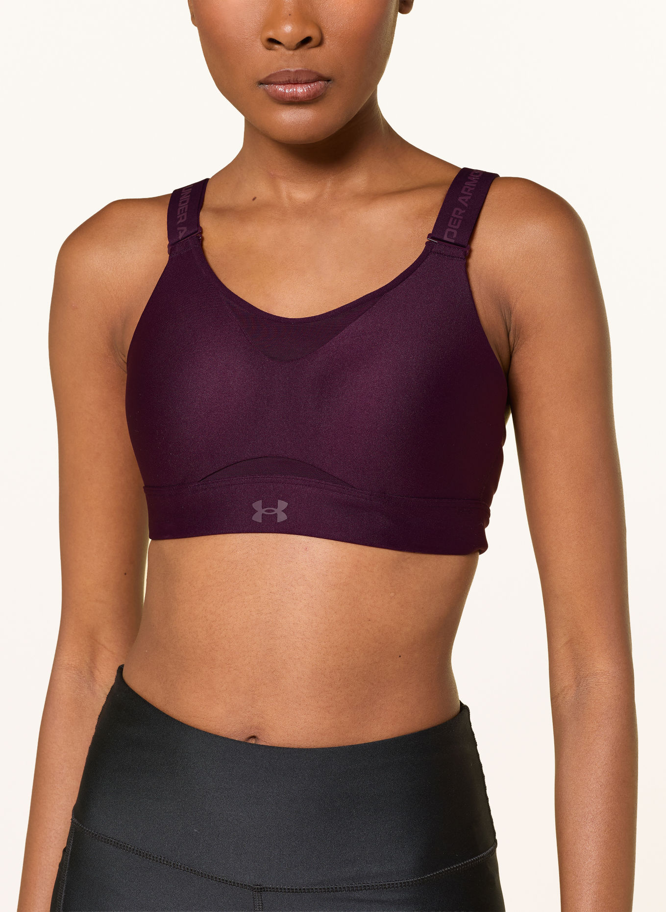 UNDER ARMOUR UA INFINITY HIGH 2.0 Sports bra with Mesh: DARK PURPLE