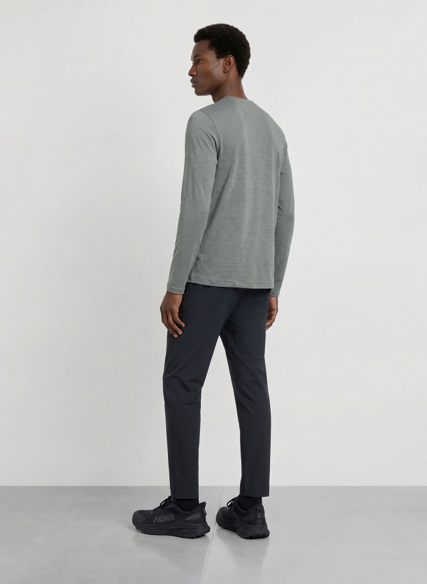 UNDER ARMOUR UA WOOL RUN Functional Shirt: GRAY