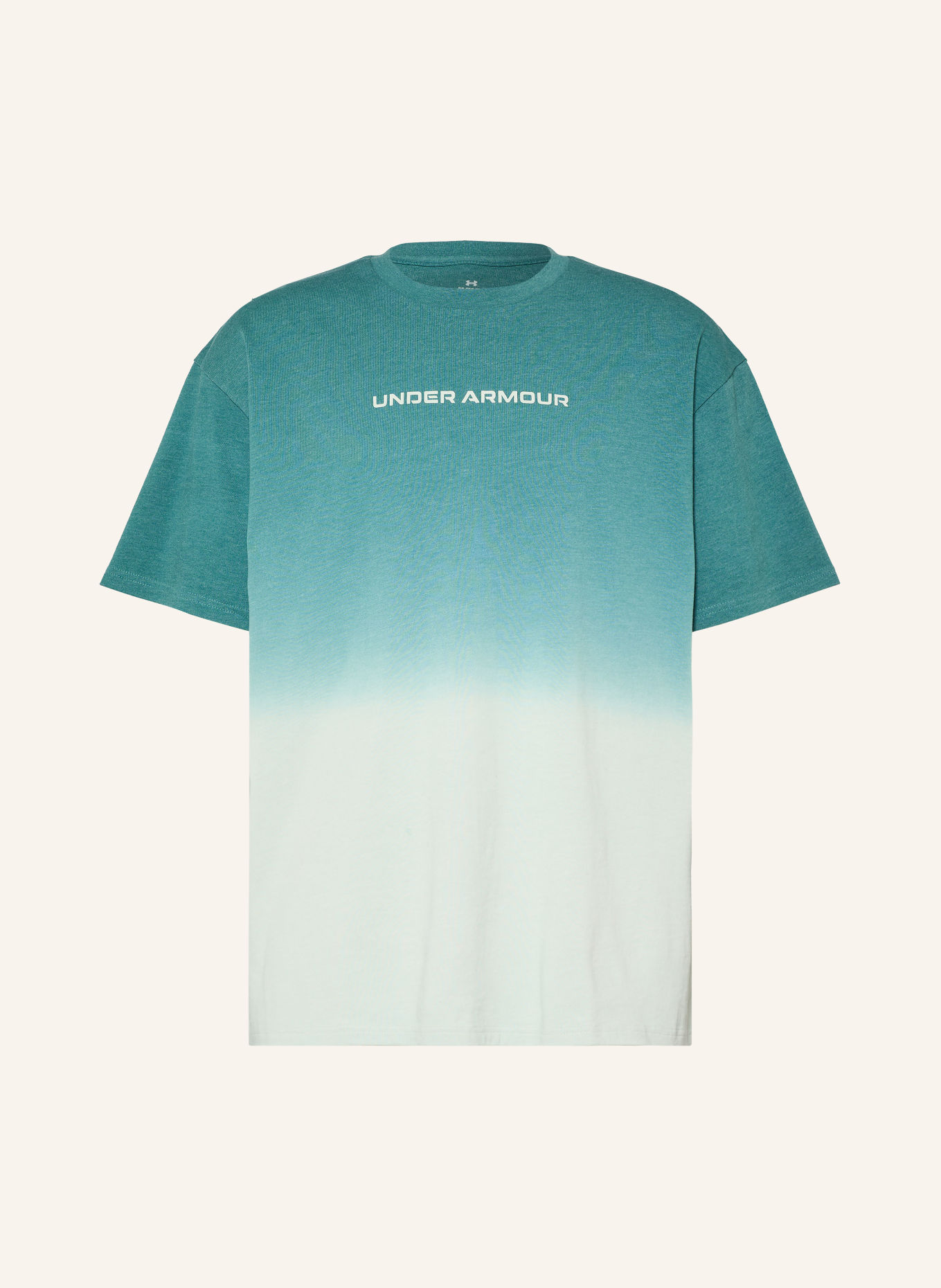 UNDER ARMOUR Koszulka oversize UA HEAVYWEIGHT GRADIENT: ZIELONY / MIĘTOWY