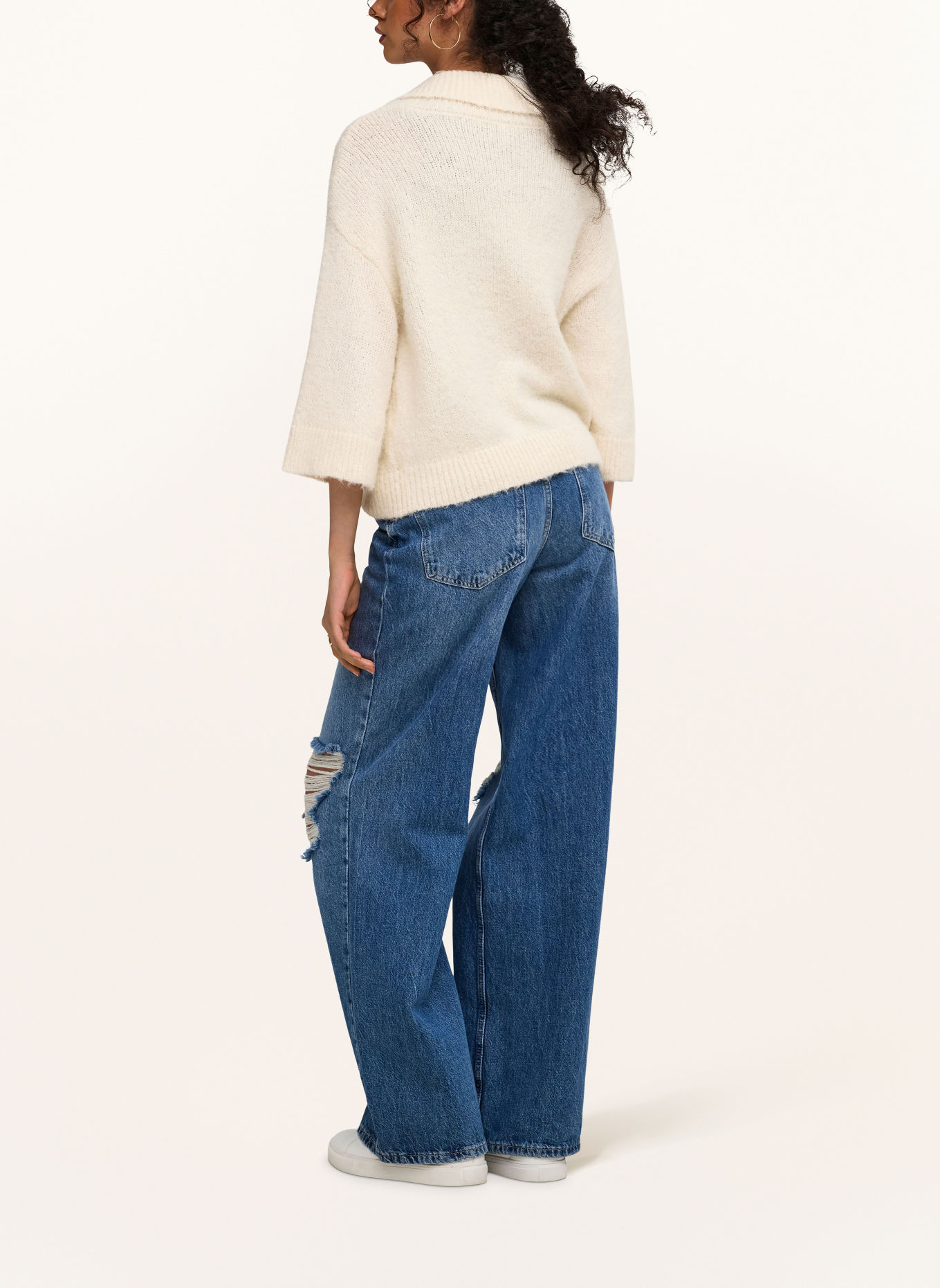 ONLY Cardigan with 3/4-length sleeves: WHITE