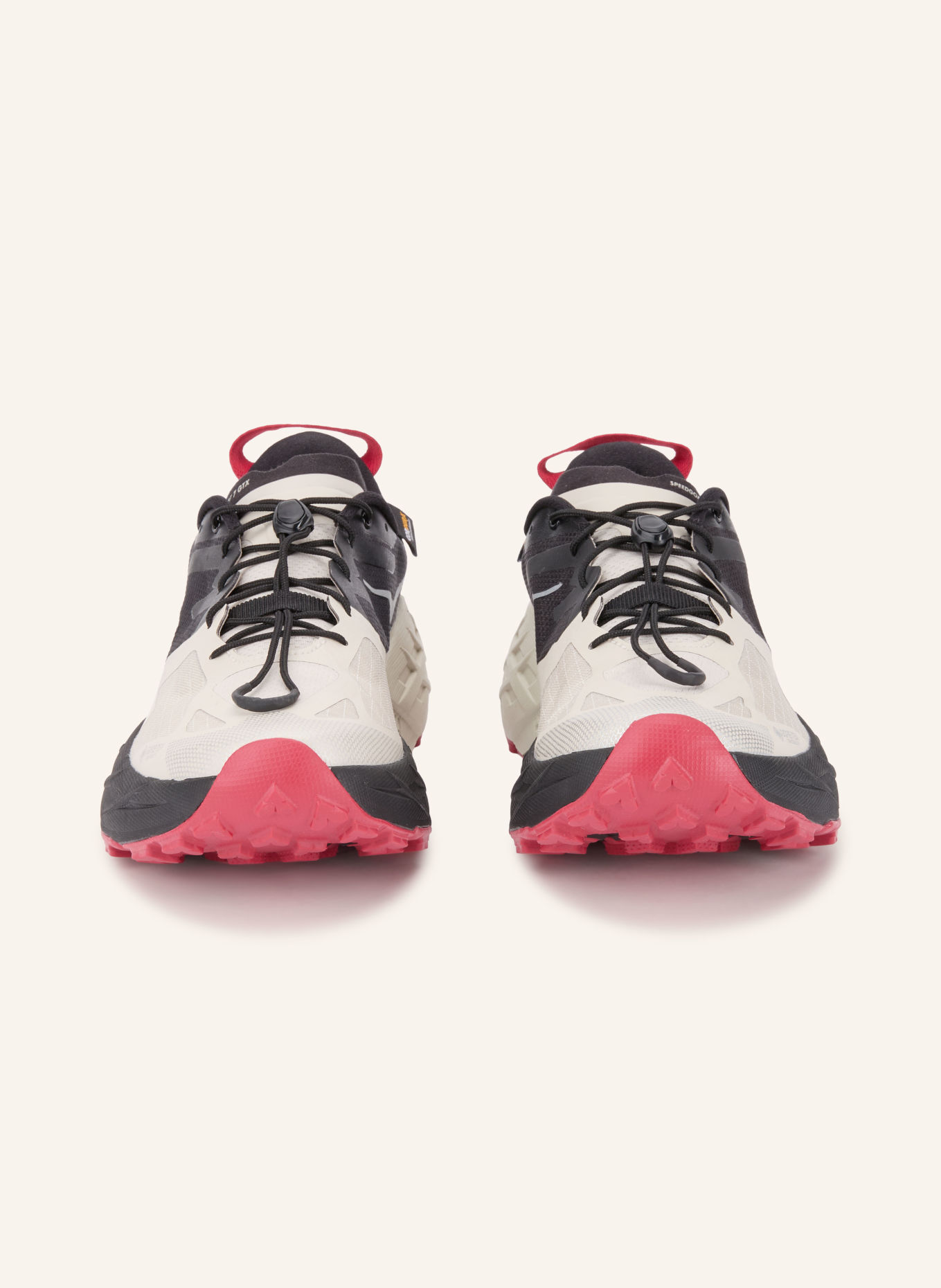HOKA SPEEDGOAT 7 GTX Trail running shoes: LIGHT GRAY / DARK RED / BLACK
