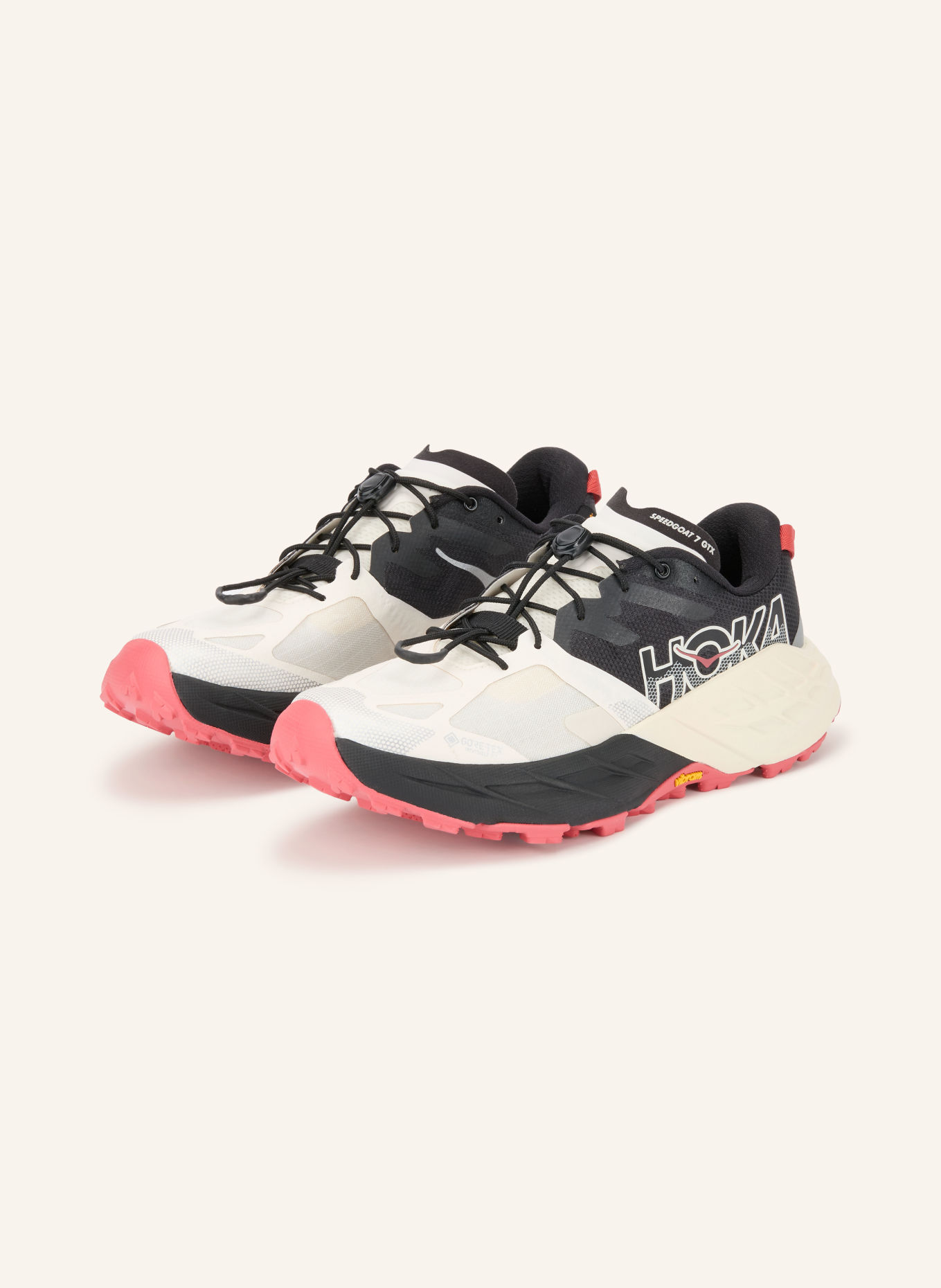 HOKA SPEEDGOAT 7 GTX Trail running shoes: CREAM / BLACK