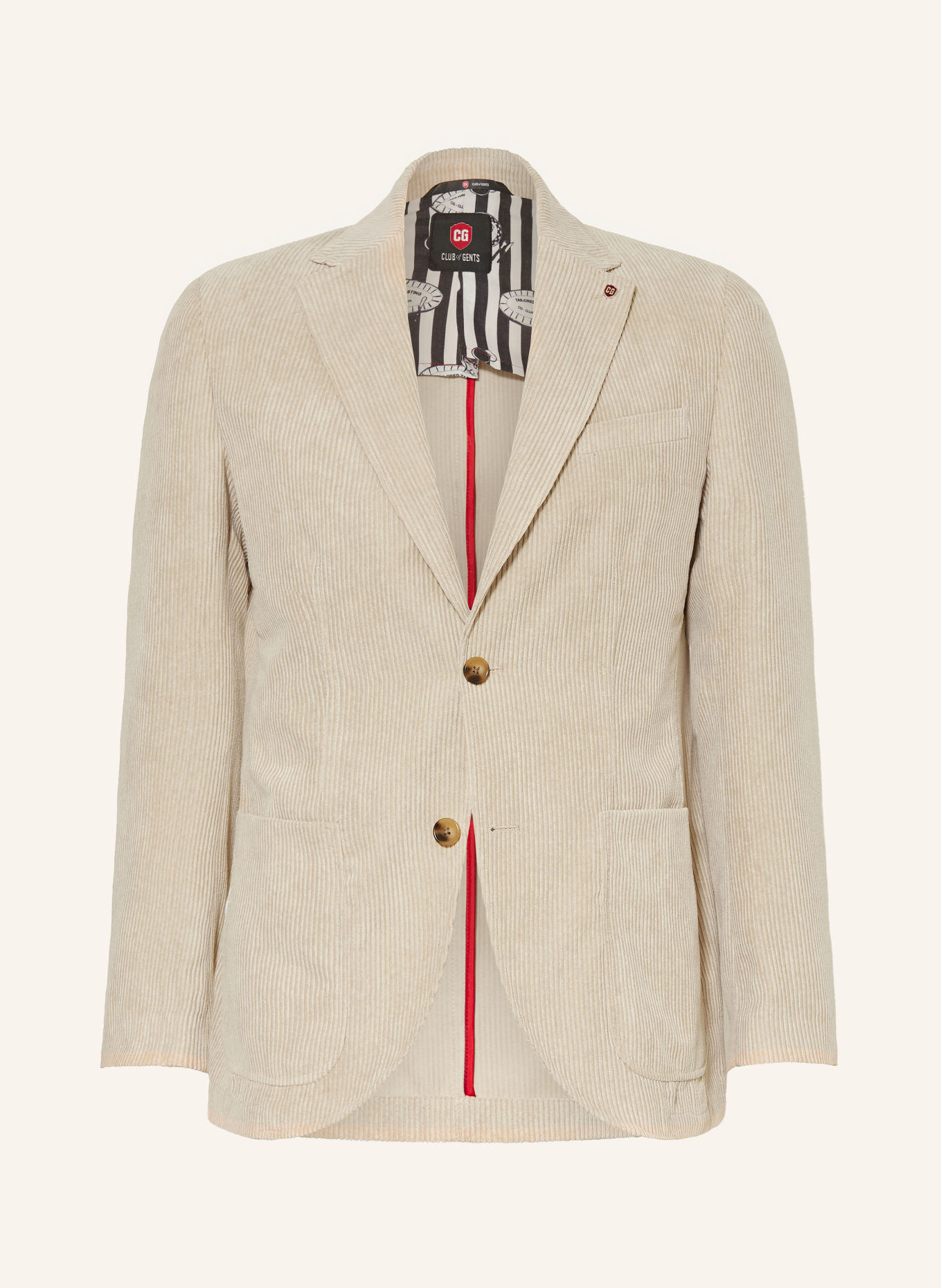CG - CLUB of GENTS Anzugsakko Slim Fit aus Cord: 22 BEIGE