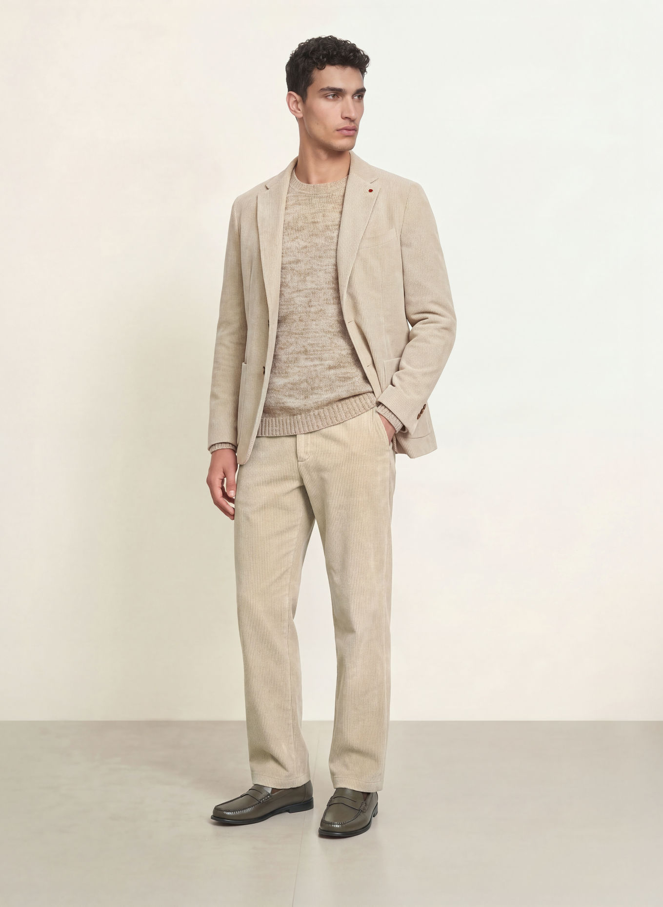 CG - CLUB of GENTS Anzugsakko Slim Fit aus Cord: 22 BEIGE