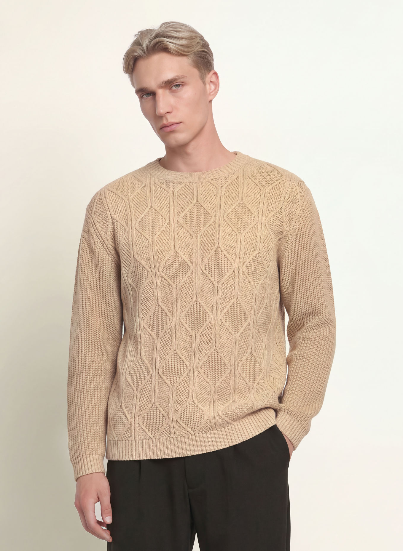CG - CLUB of GENTS CG BRAVEN Sweater: BEIGE