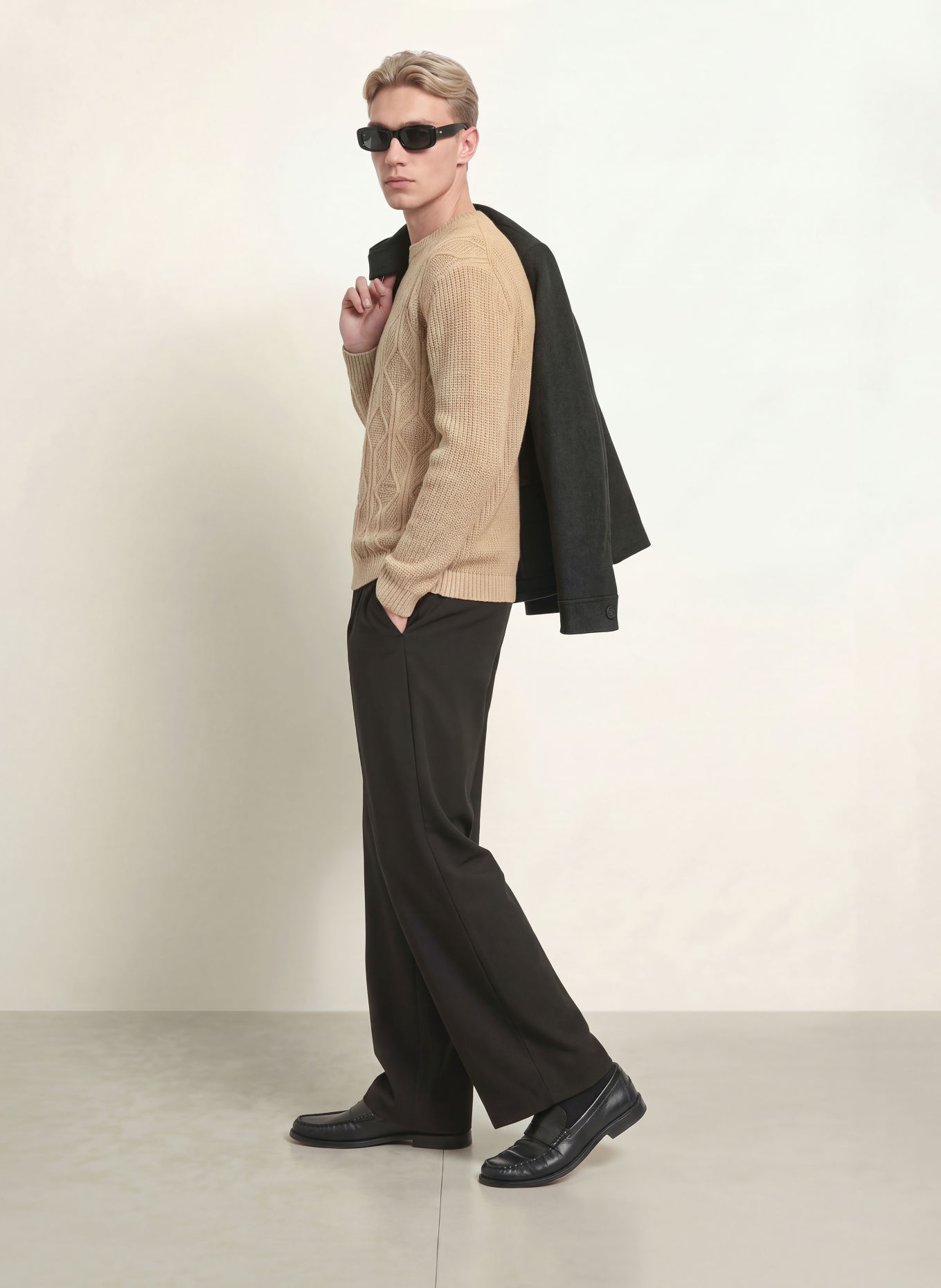 CG - CLUB of GENTS CG BRAVEN Sweater: BEIGE