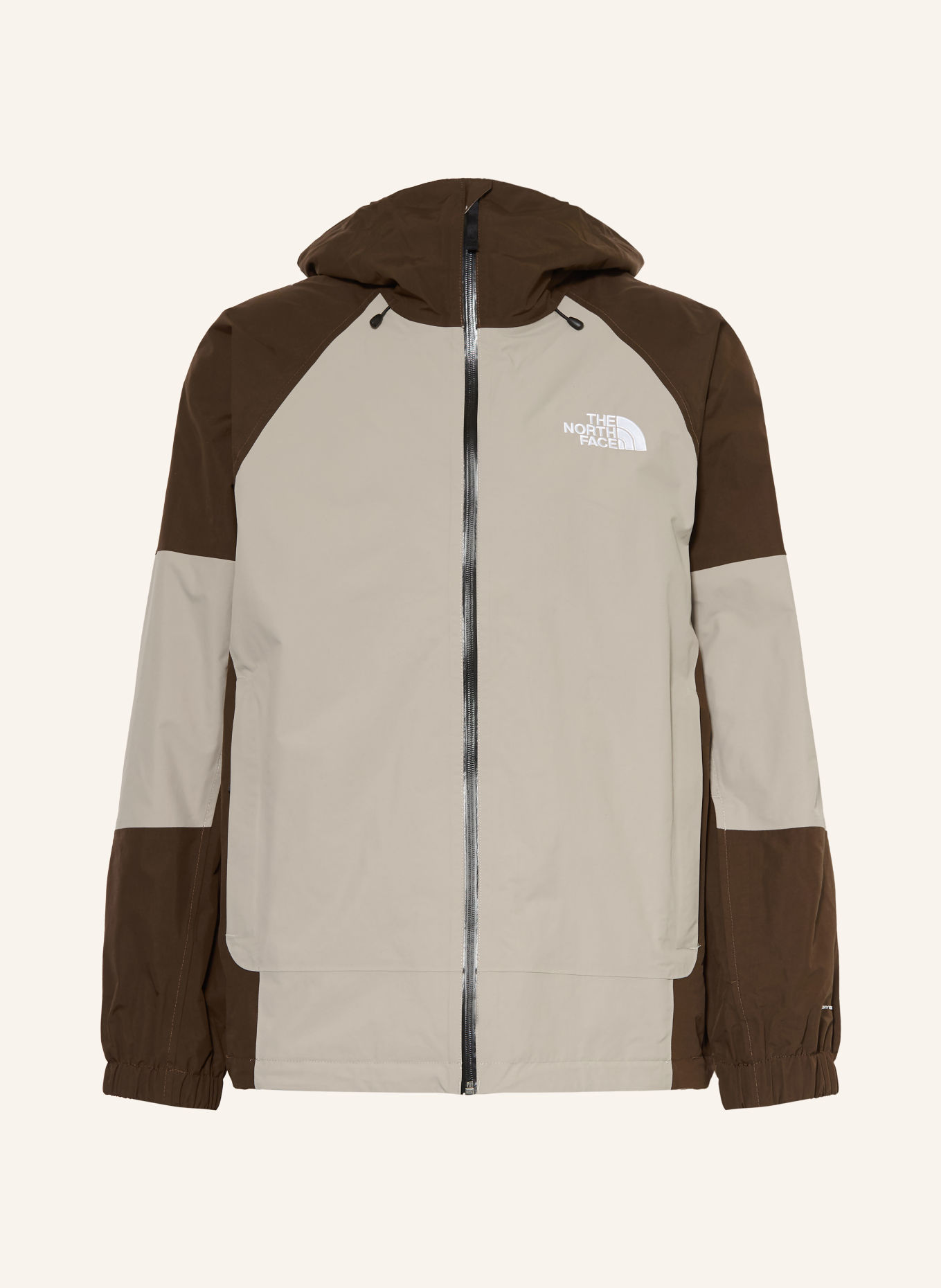 THE NORTH FACE SLIDER Hardshell ski jacket: LIGHT GRAY / DARK BROWN