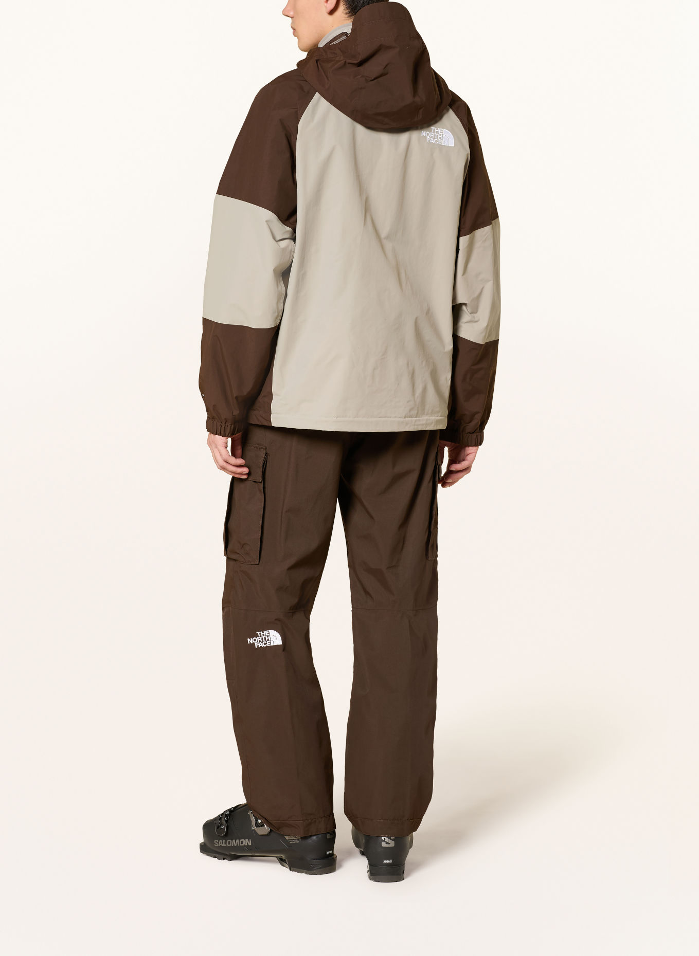 THE NORTH FACE SLIDER Hardshell ski jacket: LIGHT GRAY / DARK BROWN