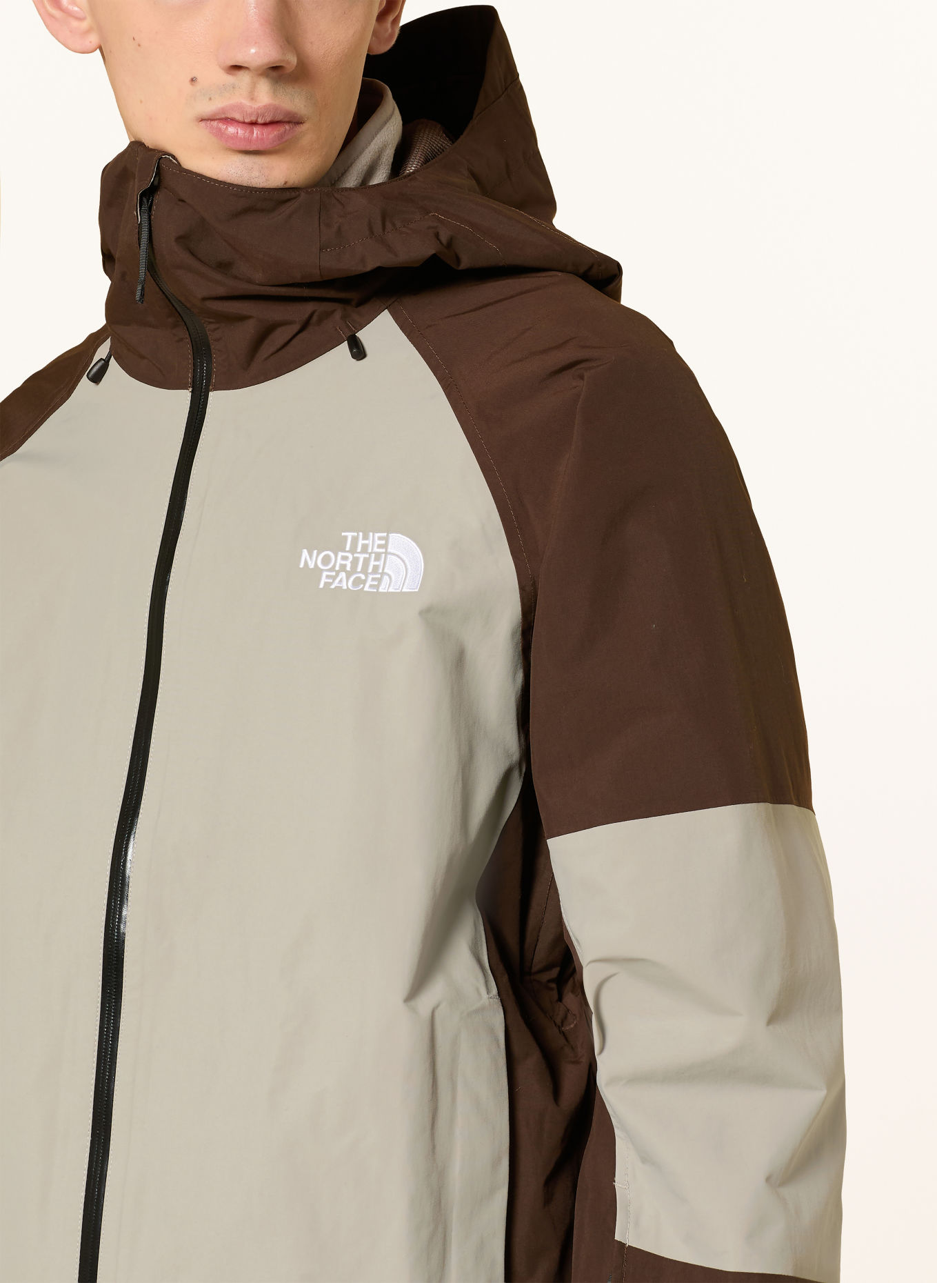 THE NORTH FACE SLIDER Hardshell ski jacket: LIGHT GRAY / DARK BROWN