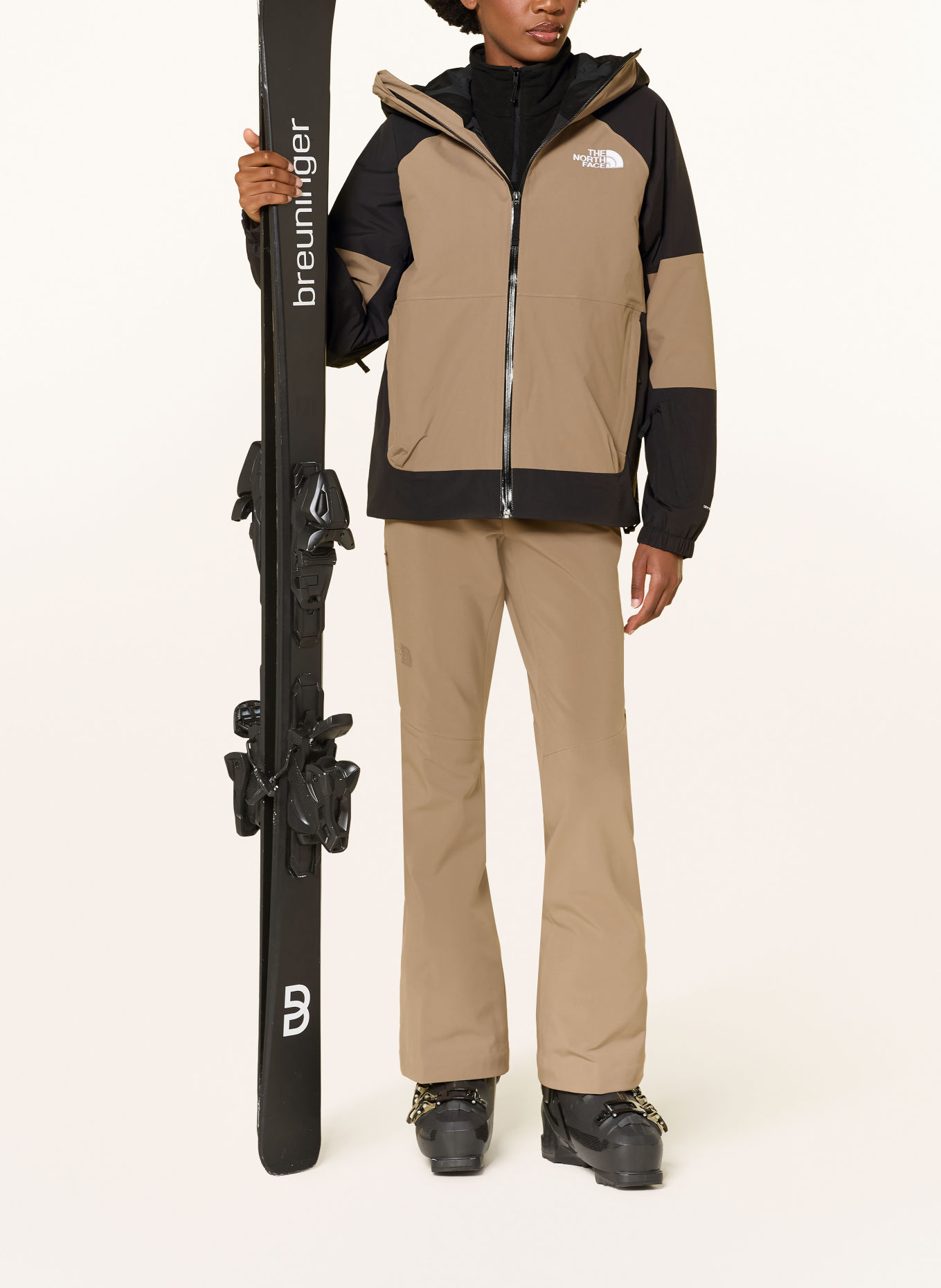 THE NORTH FACE Skijacke SLAYDEE: DUNKELBRAUN / BEIGE