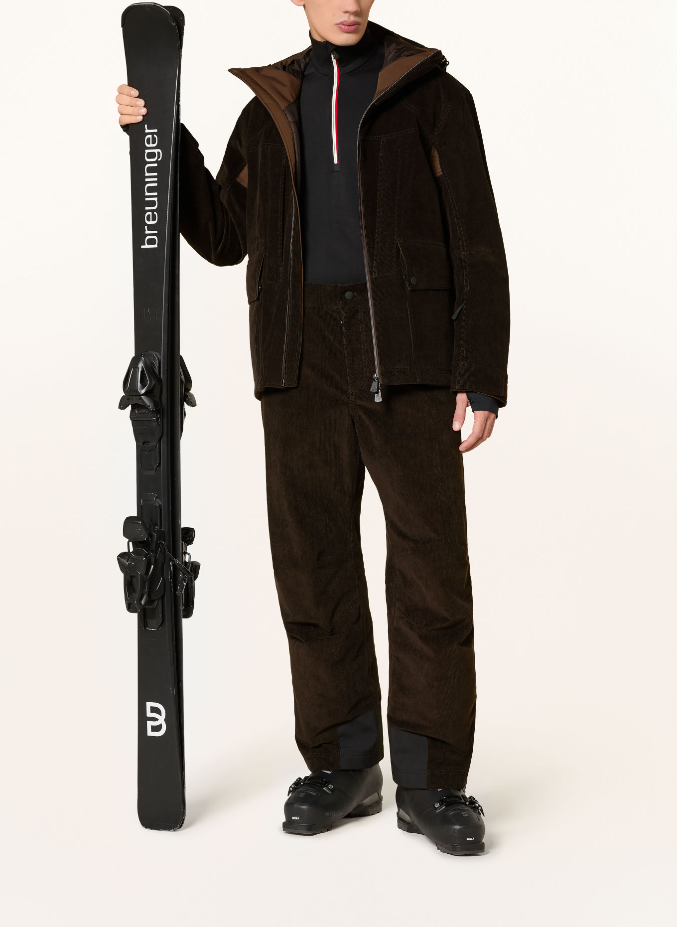 MONCLER GRENOBLE Skihose aus Cord: DUNKELBRAUN