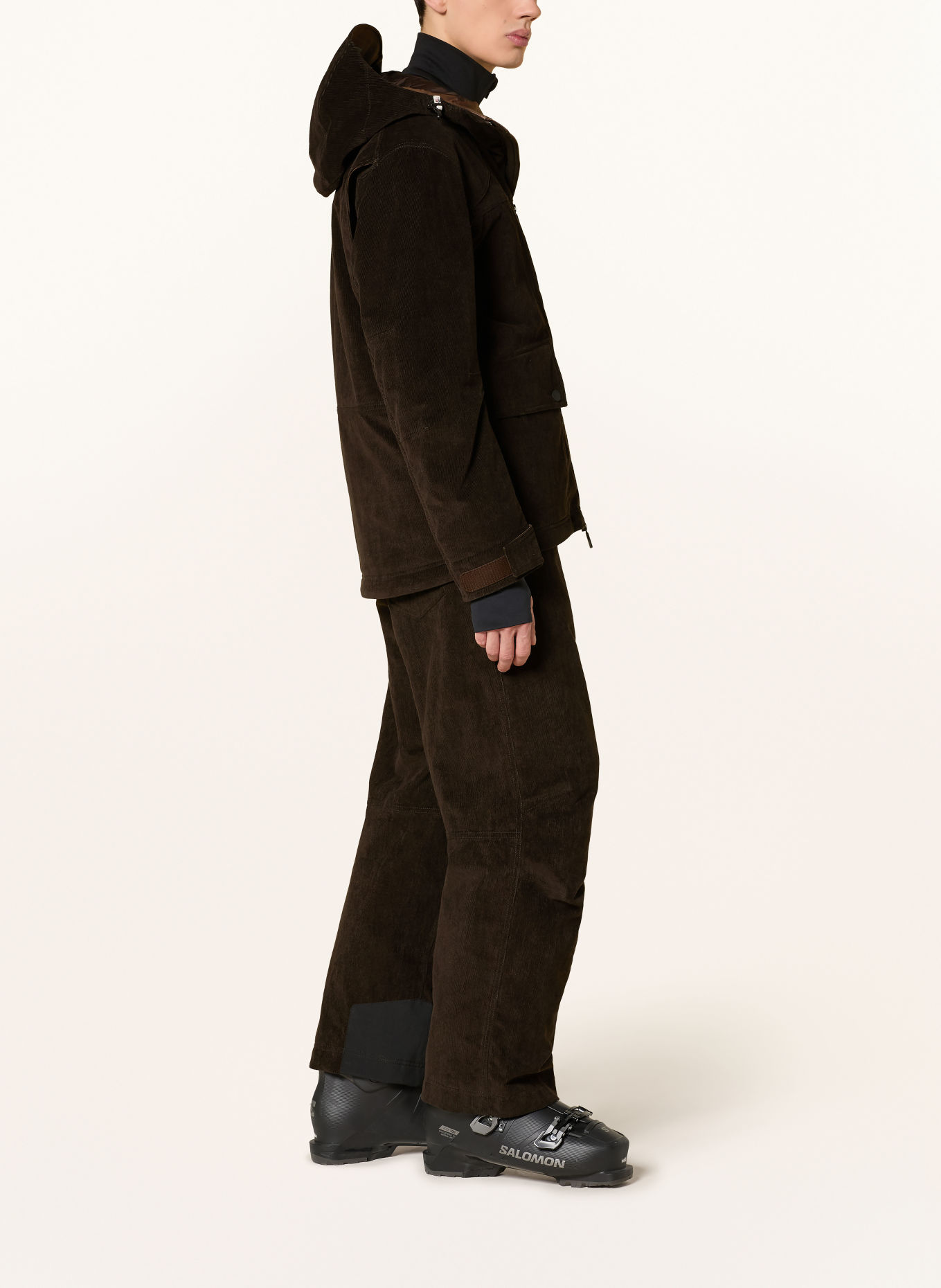 MONCLER GRENOBLE Skihose aus Cord: DUNKELBRAUN