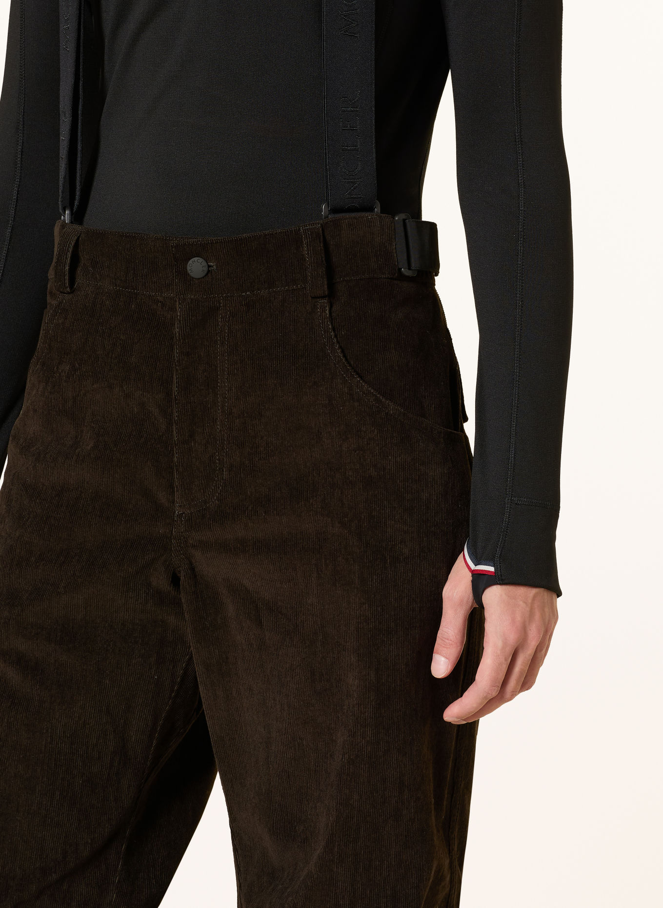 MONCLER GRENOBLE Skihose aus Cord: DUNKELBRAUN
