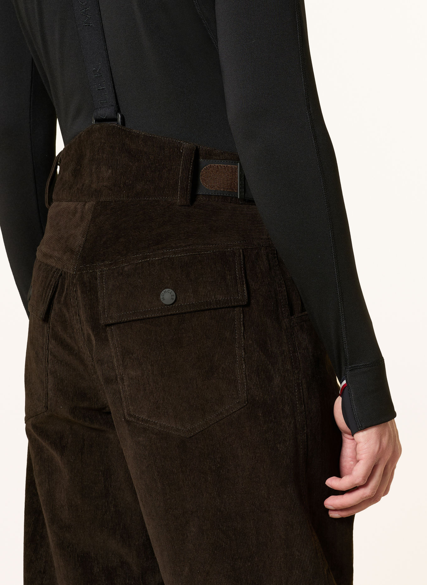 MONCLER GRENOBLE Skihose aus Cord: DUNKELBRAUN