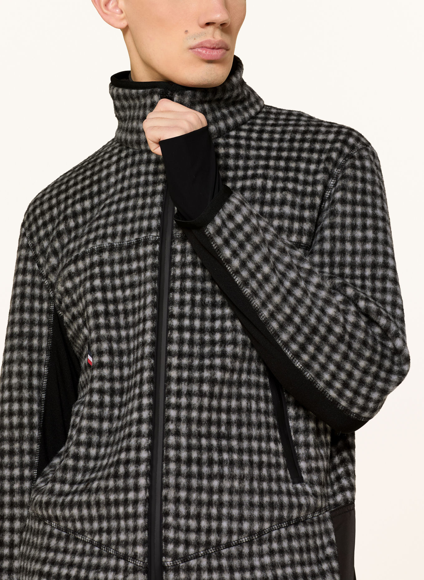 MONCLER GRENOBLE Jachetă de strat intermediar: GRI ÎNCHIS / GRI