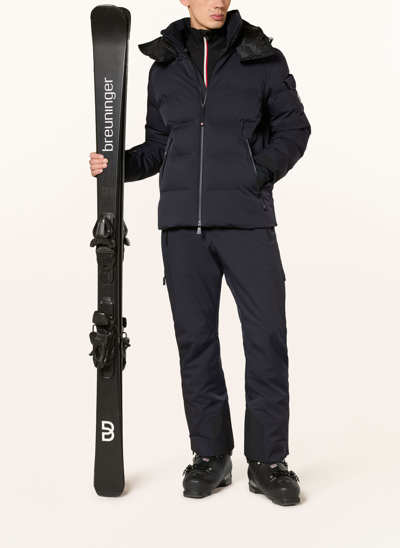 MONCLER GRENOBLE MONTGETECH Down ski jacket: DARK BLUE
