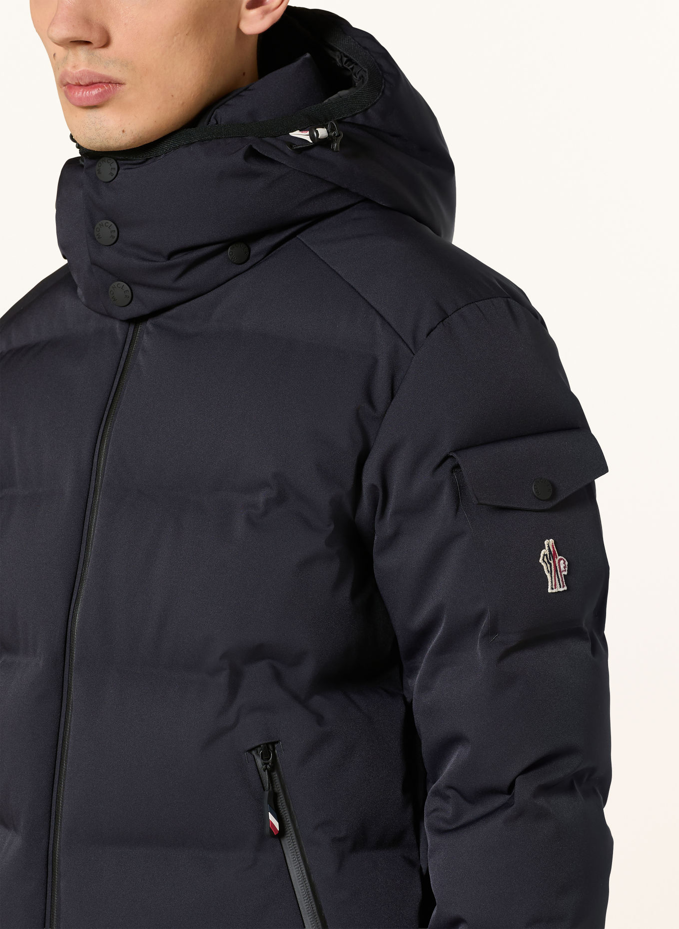 MONCLER GRENOBLE MONTGETECH Down ski jacket: DARK BLUE