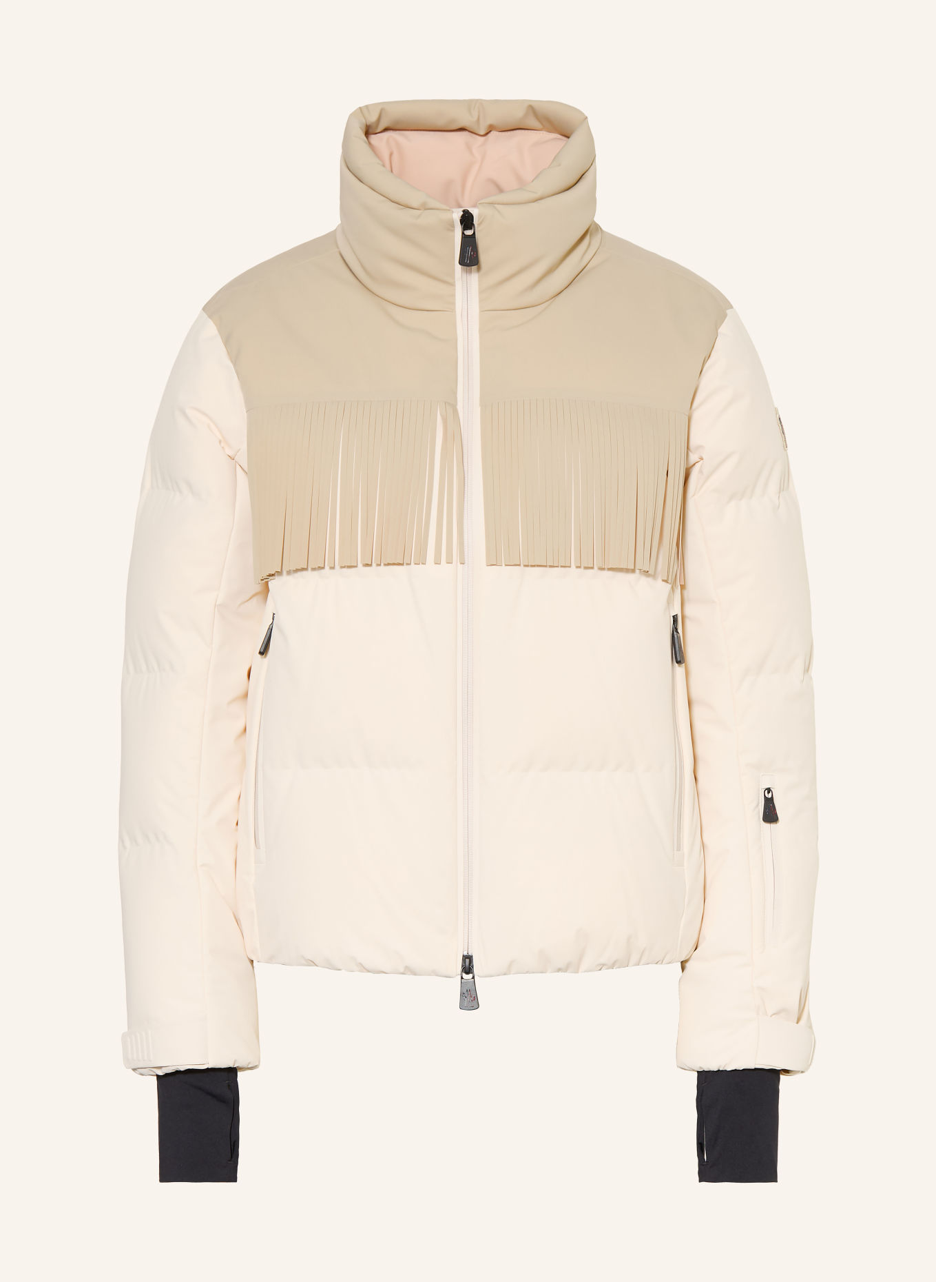 MONCLER GRENOBLE Daunen-Skijacke BESSIN: WEISS / BEIGE