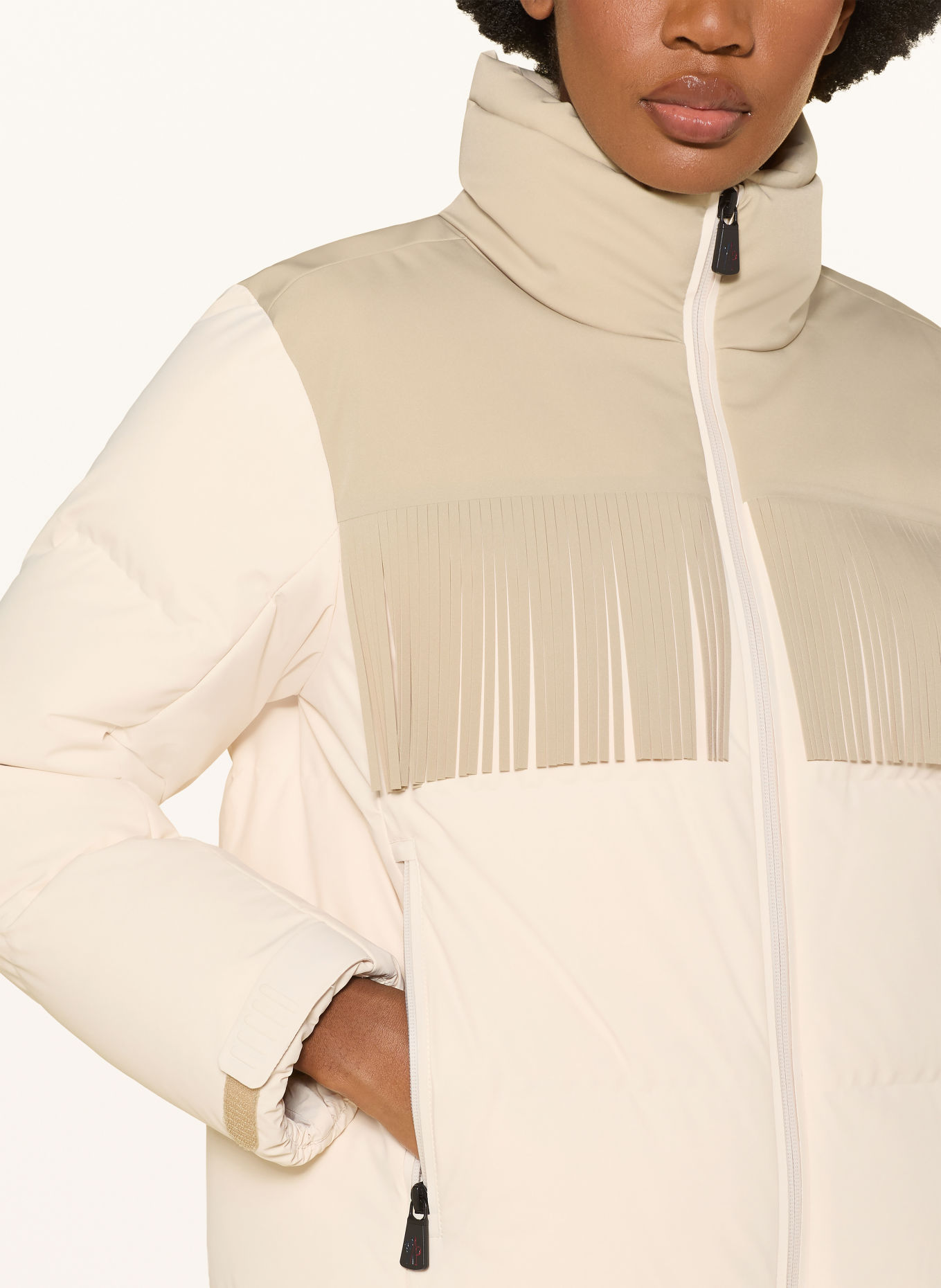 MONCLER GRENOBLE Daunen-Skijacke BESSIN: WEISS / BEIGE