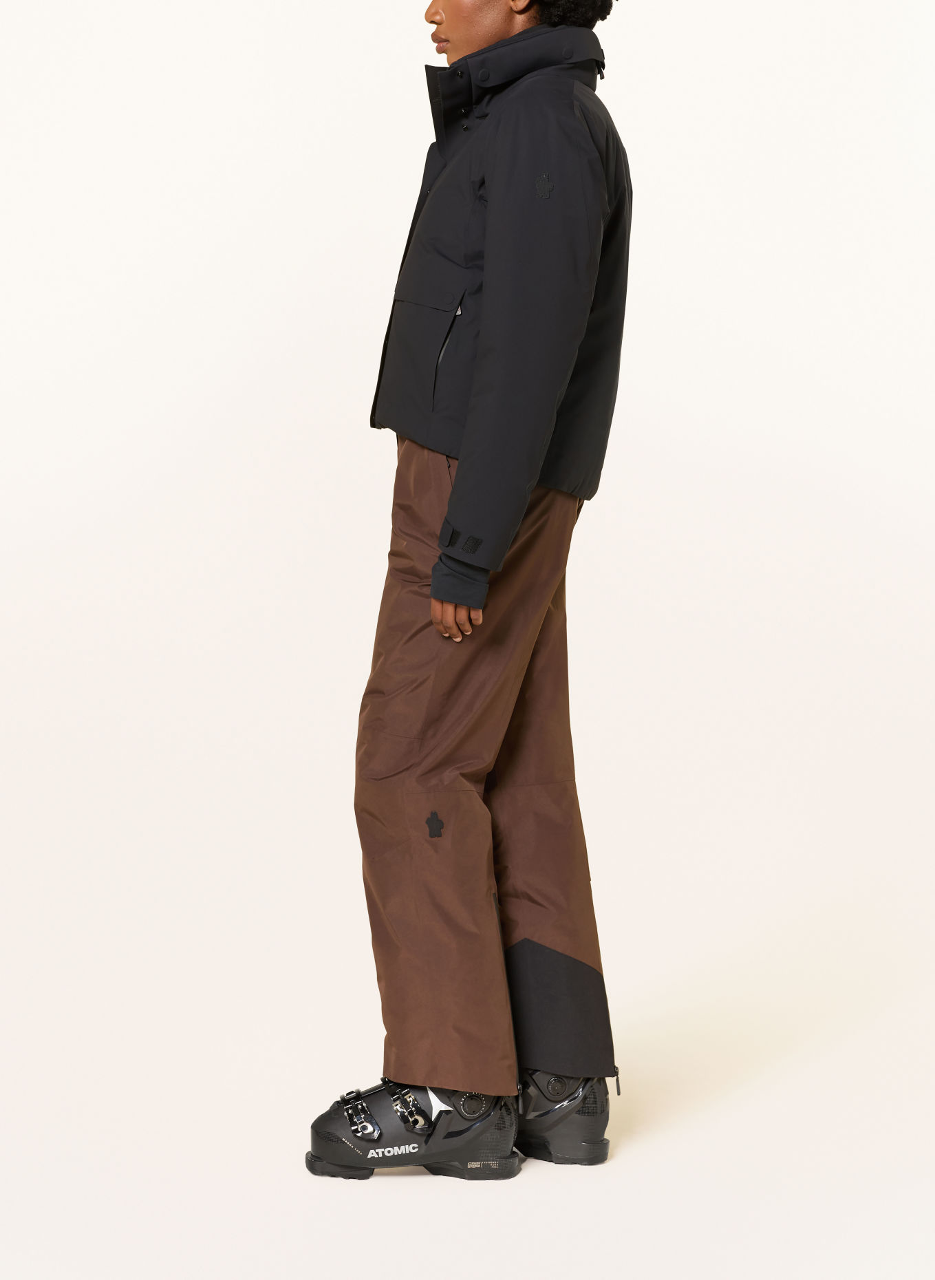 MONCLER GRENOBLE Ski pants: BROWN / BLACK