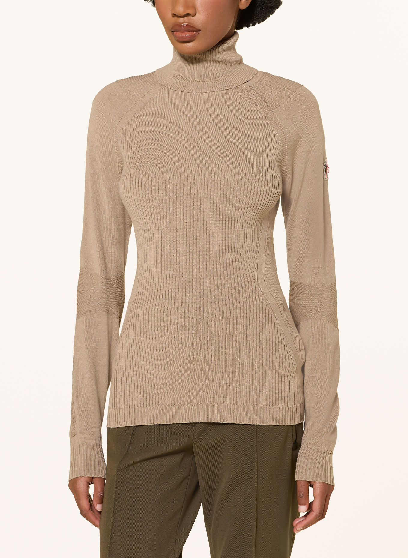 MONCLER GRENOBLE Turtleneck sweater: BEIGE