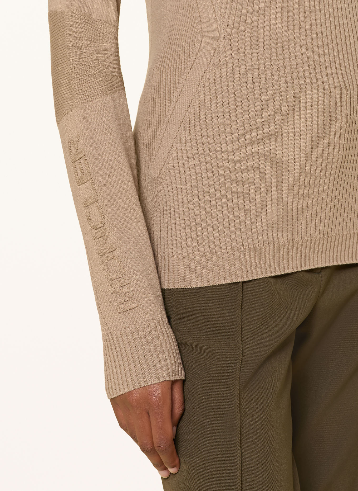 MONCLER GRENOBLE Turtleneck sweater: BEIGE