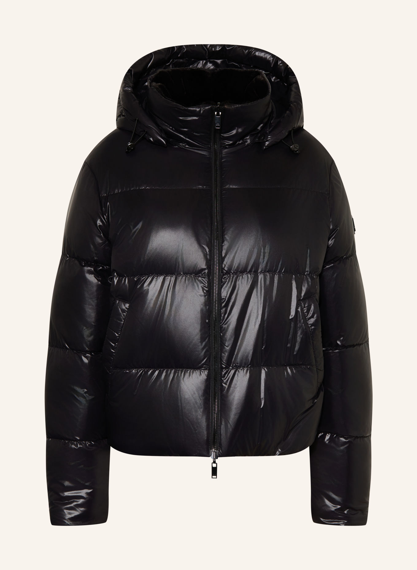 MOOSE KNUCKLES QUEENS Reversible Down Jacket with Faux Fur: BLACK