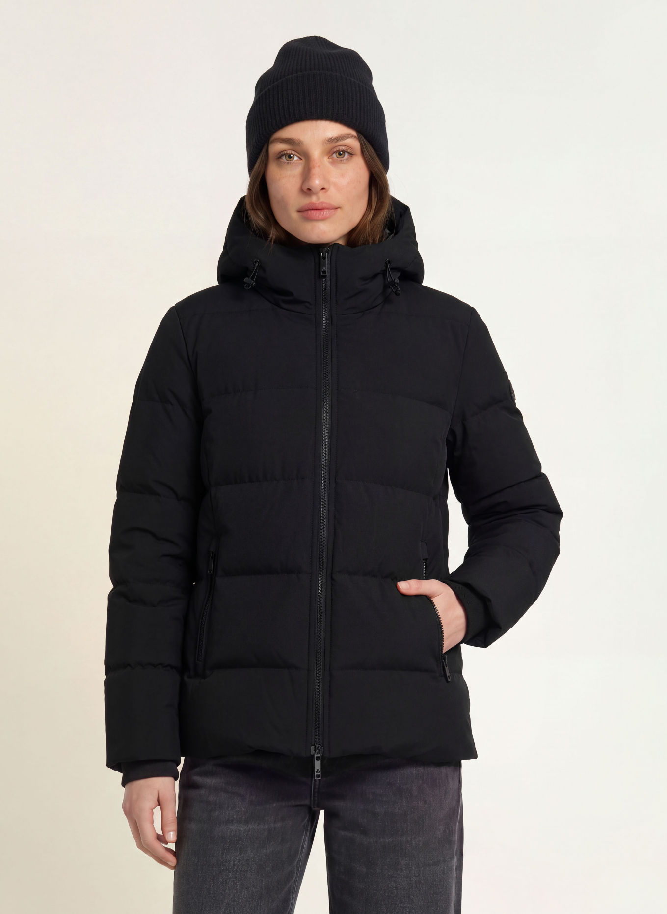 MOOSE KNUCKLES SOHO Down Jacket: BLACK