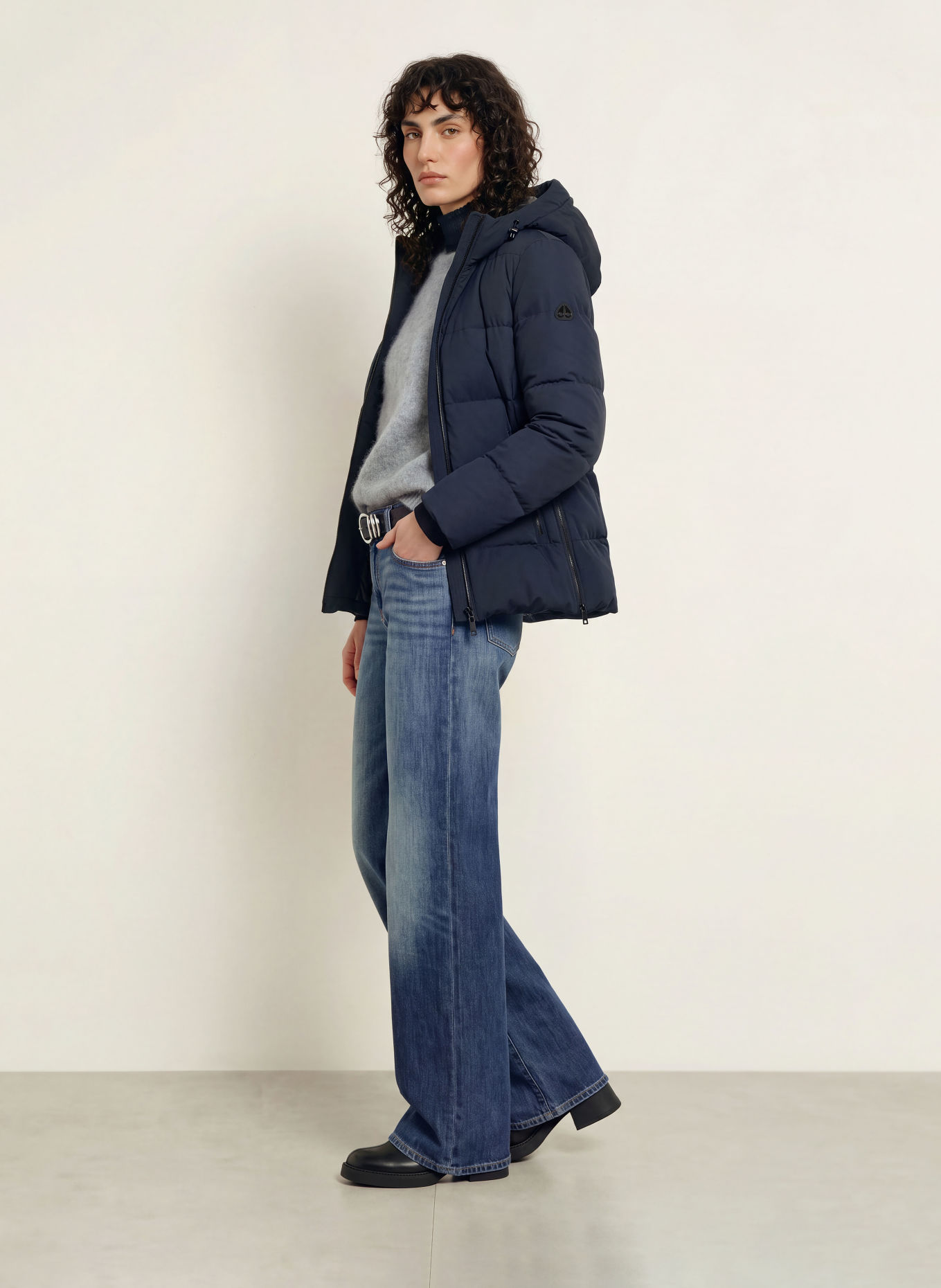 MOOSE KNUCKLES SOHO Down Jacket: DARK BLUE