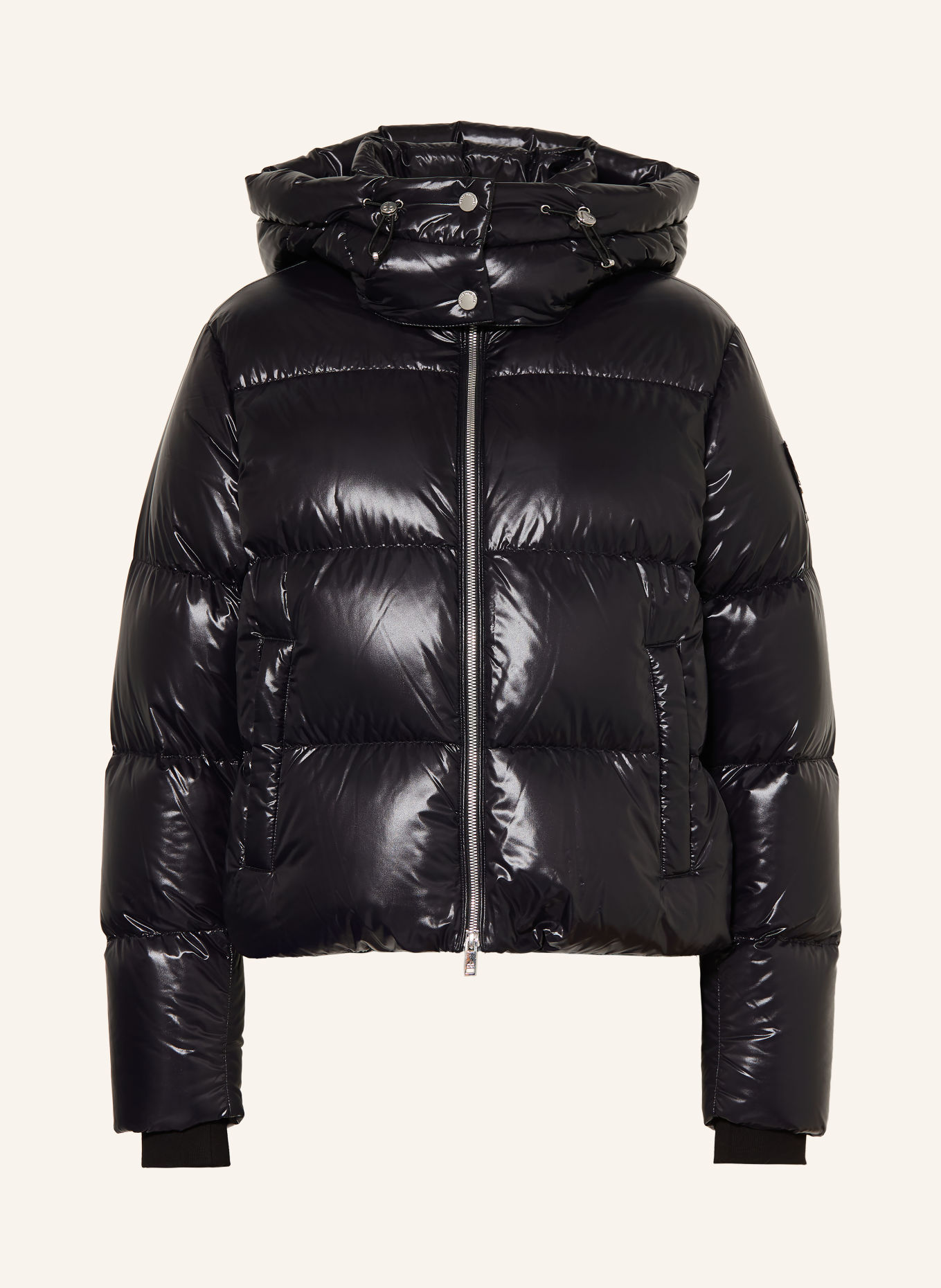 MOOSE KNUCKLES MOONSTONE Down Jacket with Detachable Hood: BLACK