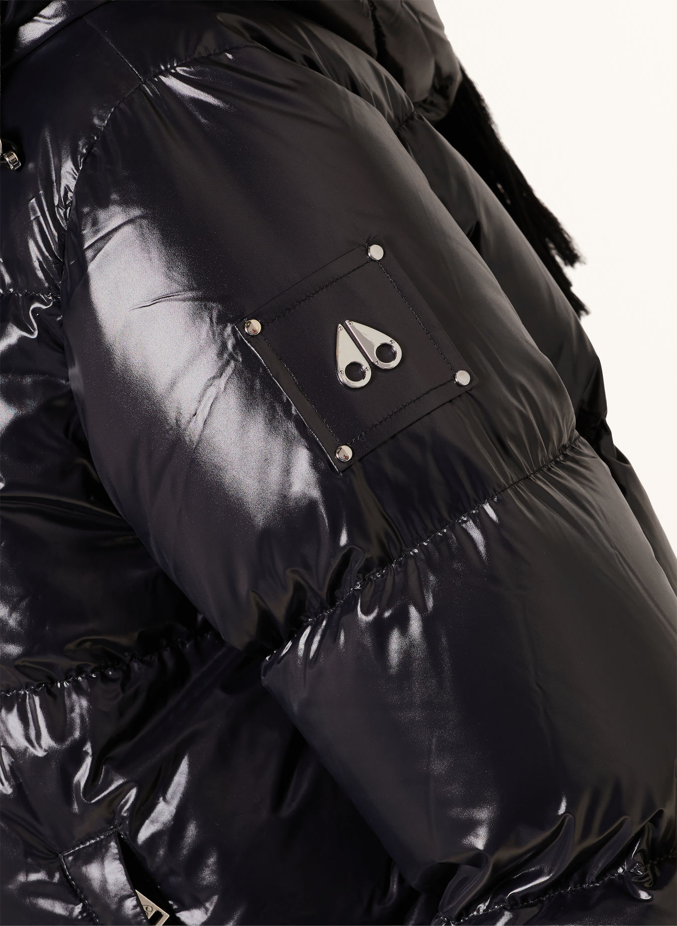 MOOSE KNUCKLES MOONSTONE Down Jacket with Detachable Hood: BLACK