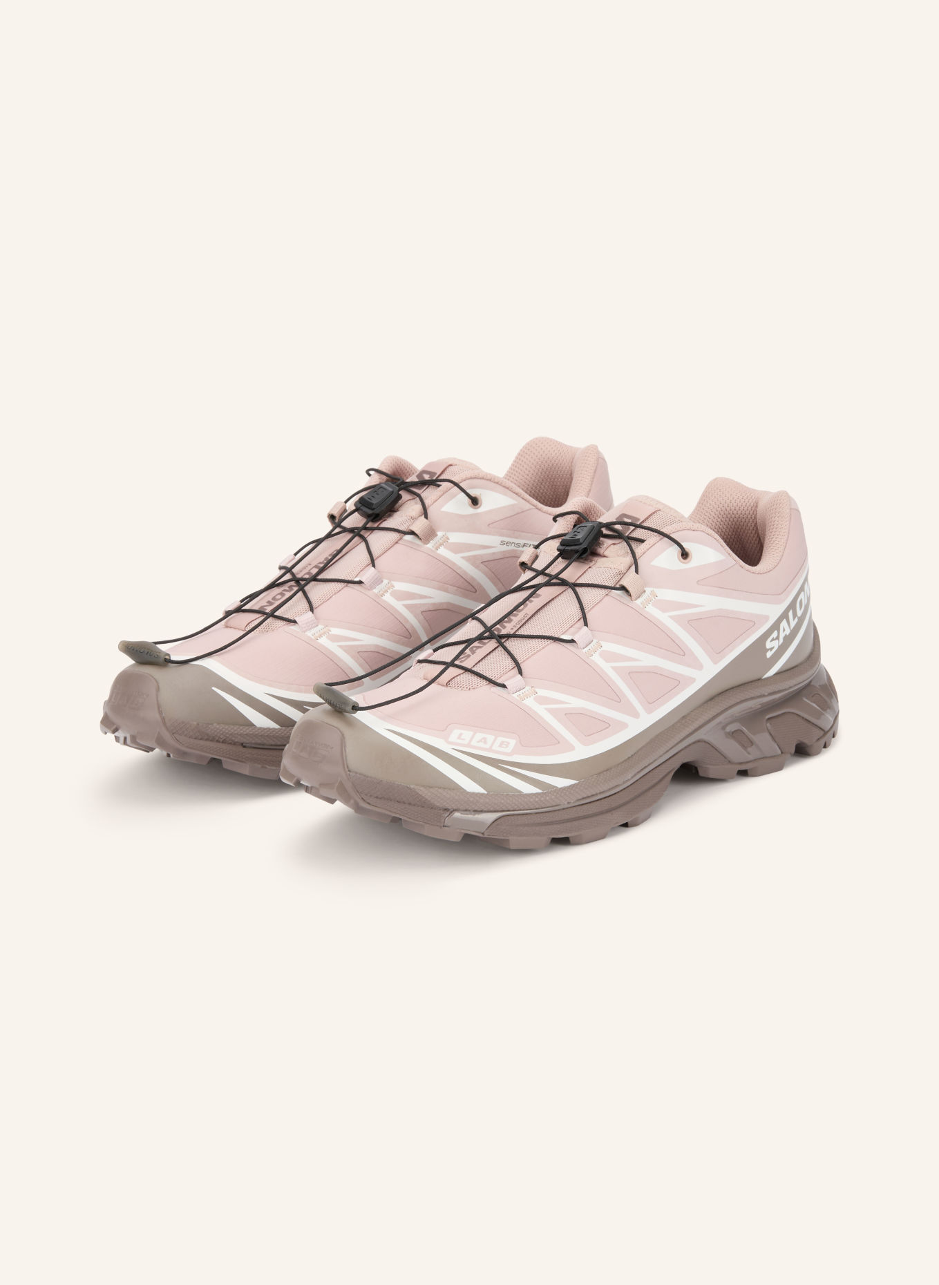 SALOMON XT-6 PROTECTIVE Sneakers: LIGHT PINK / DARK GRAY / WHITE
