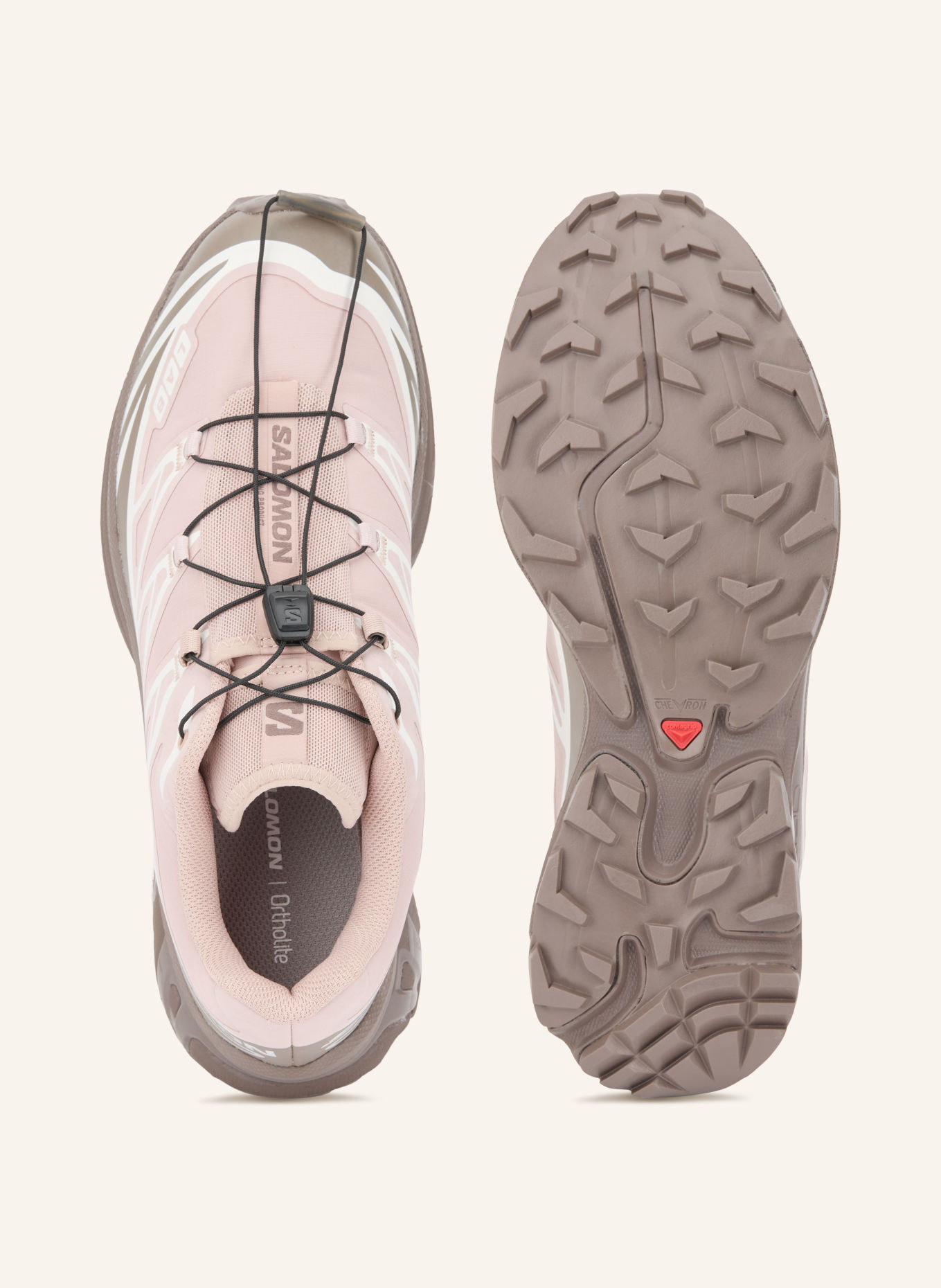 SALOMON XT-6 PROTECTIVE Sneakers: LIGHT PINK / DARK GRAY / WHITE