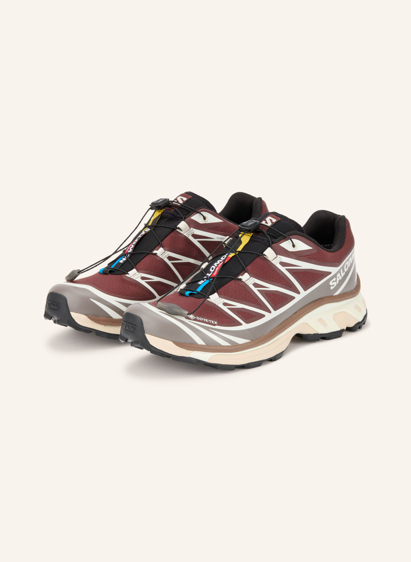 SALOMON XT-6 GTX Sneakers: BROWN / DARK BROWN / ECRU