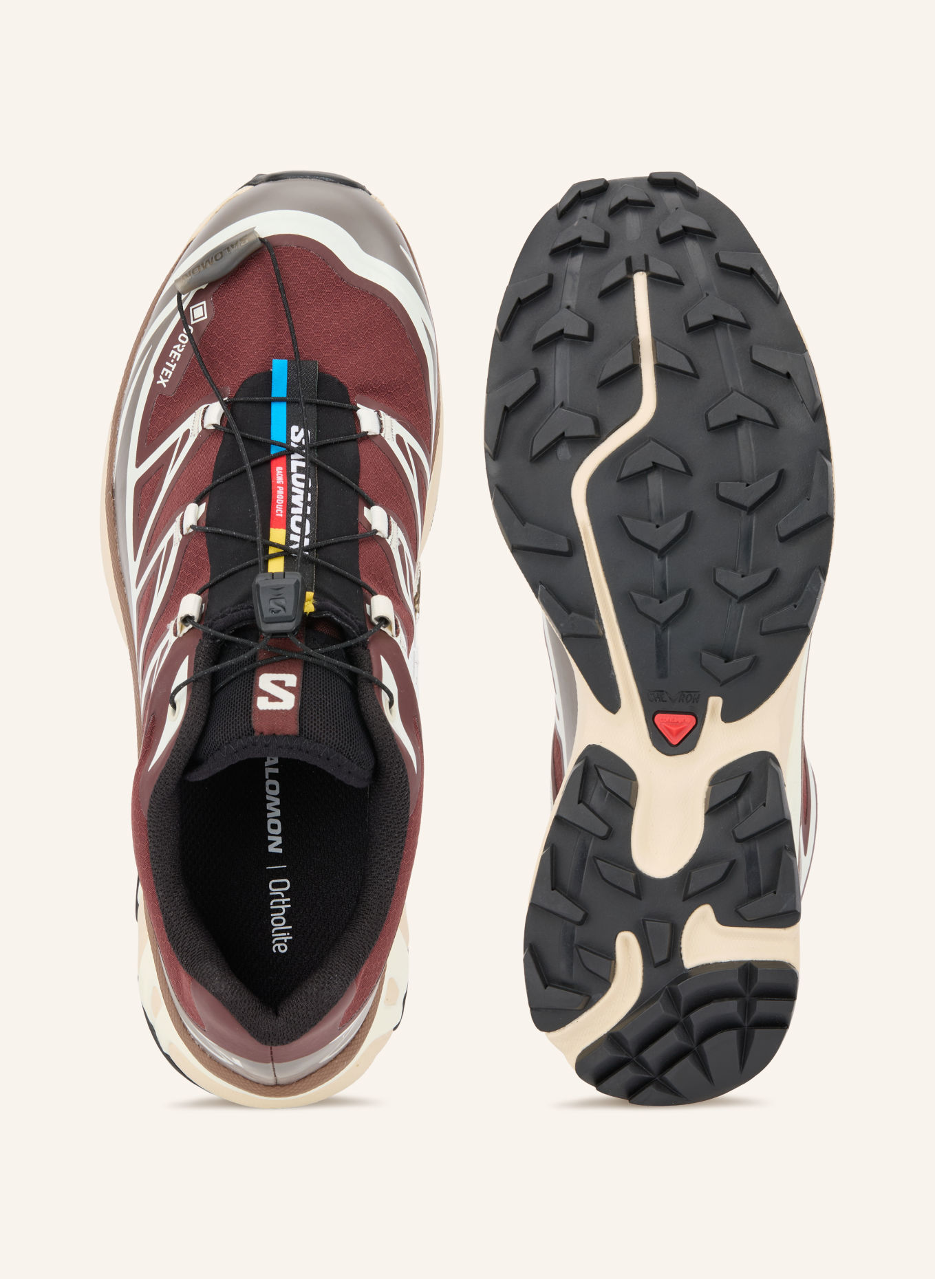 SALOMON XT-6 GTX Sneakers: BROWN / DARK BROWN / ECRU