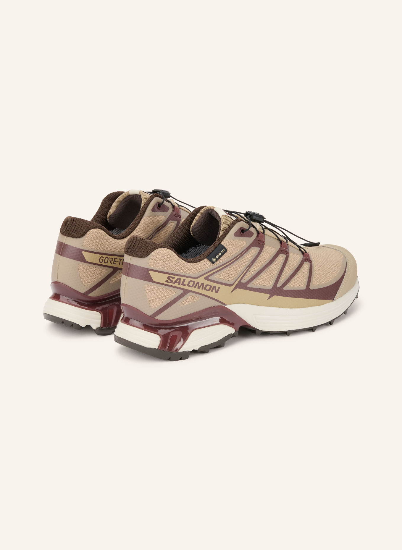SALOMON XT-PATHWAY GTX Sneakers: CAMEL / BEIGE / DARK RED