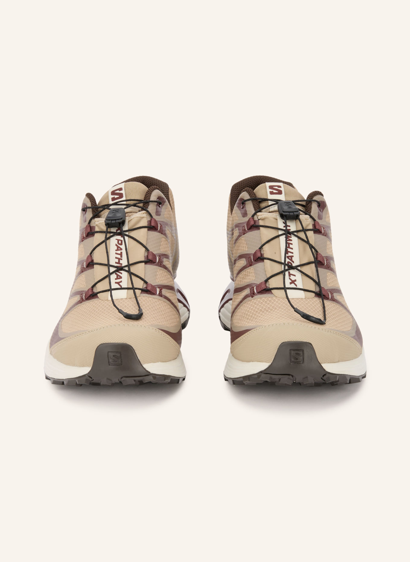 SALOMON XT-PATHWAY GTX Sneakers: CAMEL / BEIGE / DARK RED