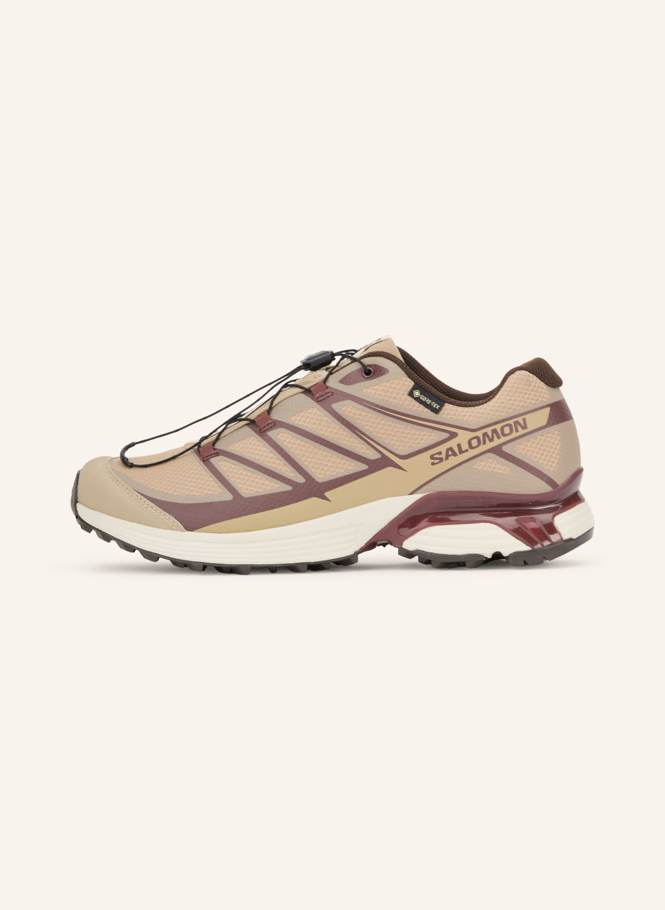 SALOMON XT-PATHWAY GTX Sneakers: CAMEL / BEIGE / DARK RED