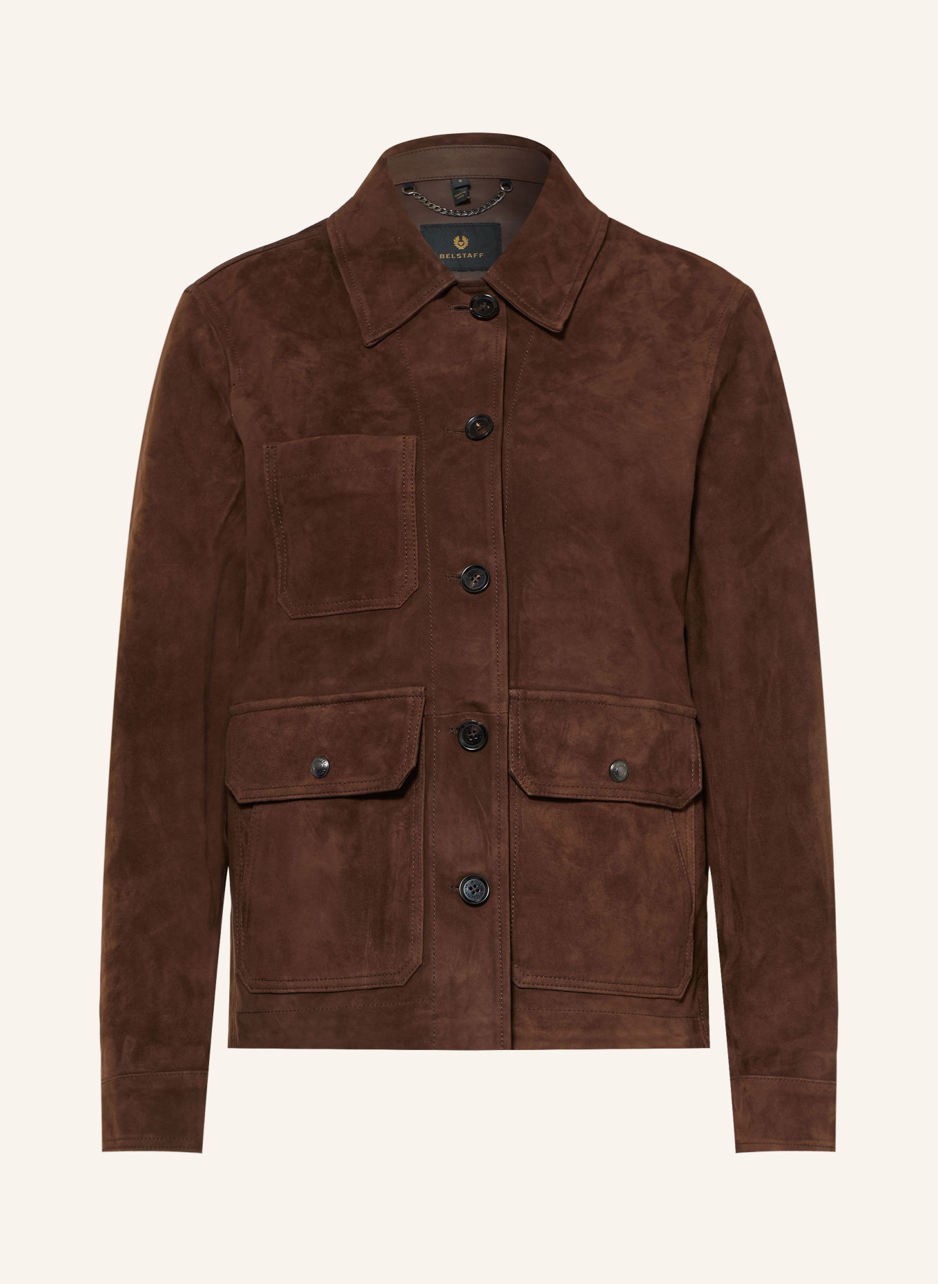 BELSTAFF Lederjacke: DUNKELBRAUN
