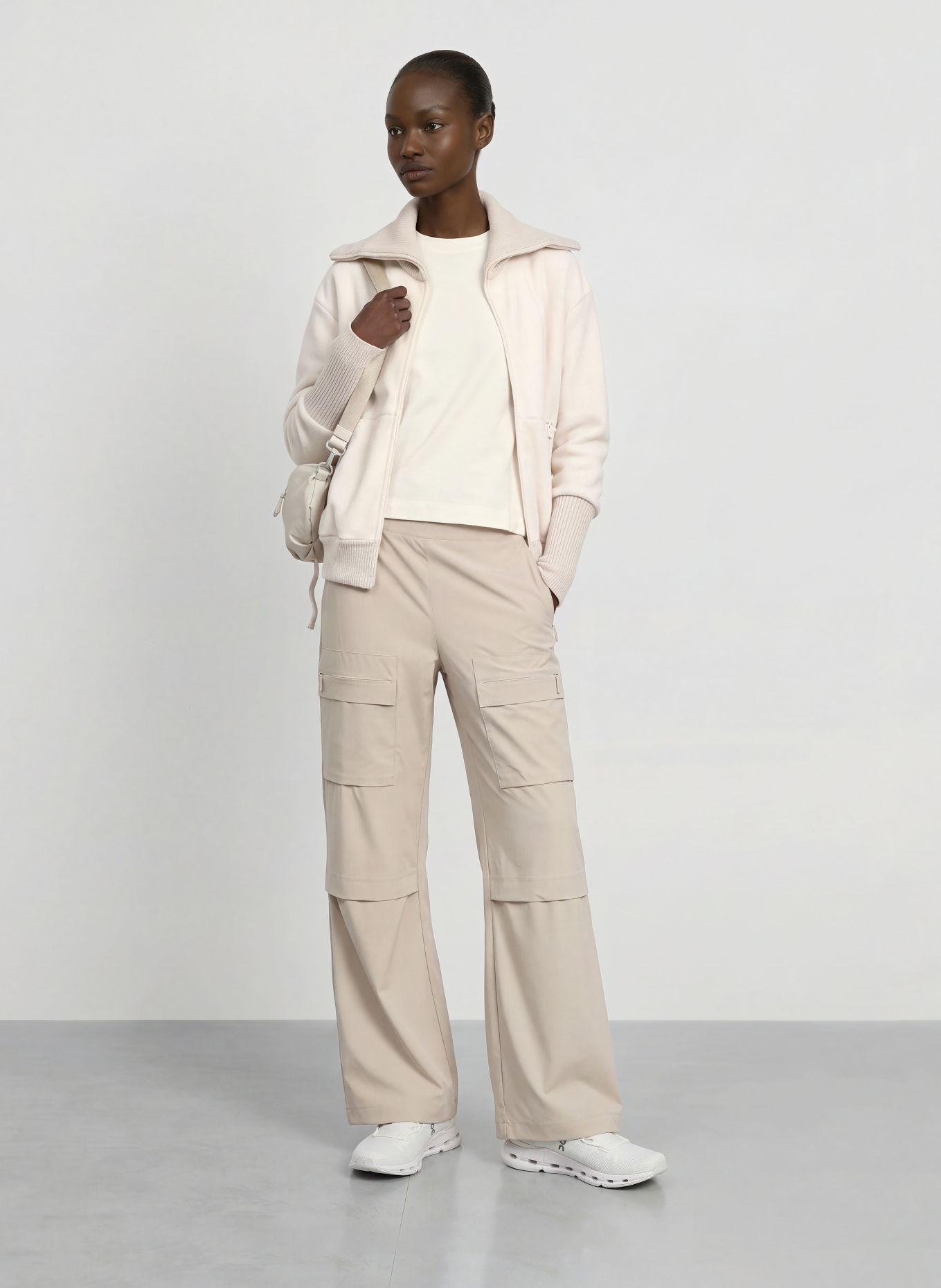JEANNE BARET WALLIS Fleece Jacket: ECRU