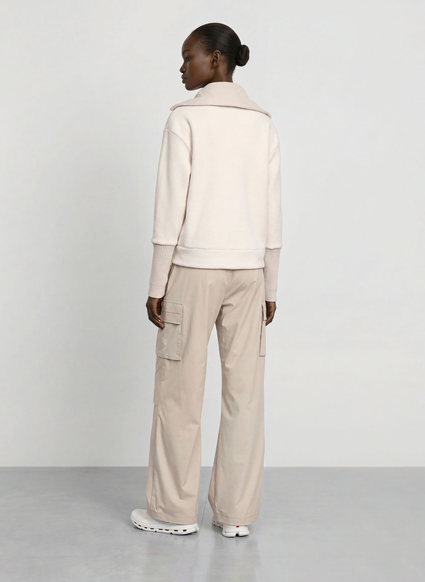 JEANNE BARET WALLIS Fleece Jacket: ECRU