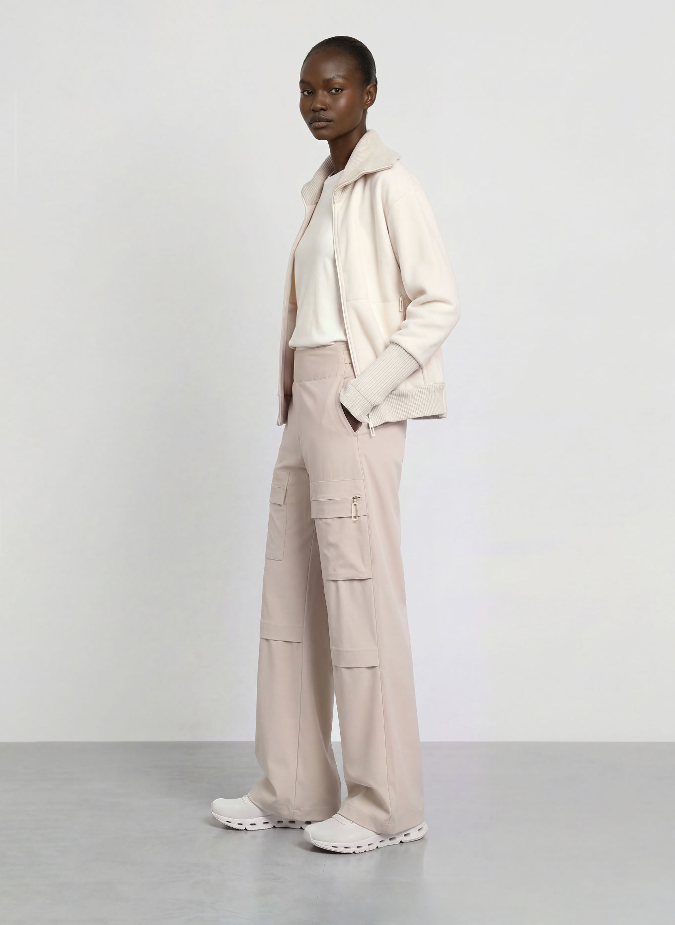 JEANNE BARET WALLIS Fleece Jacket: ECRU