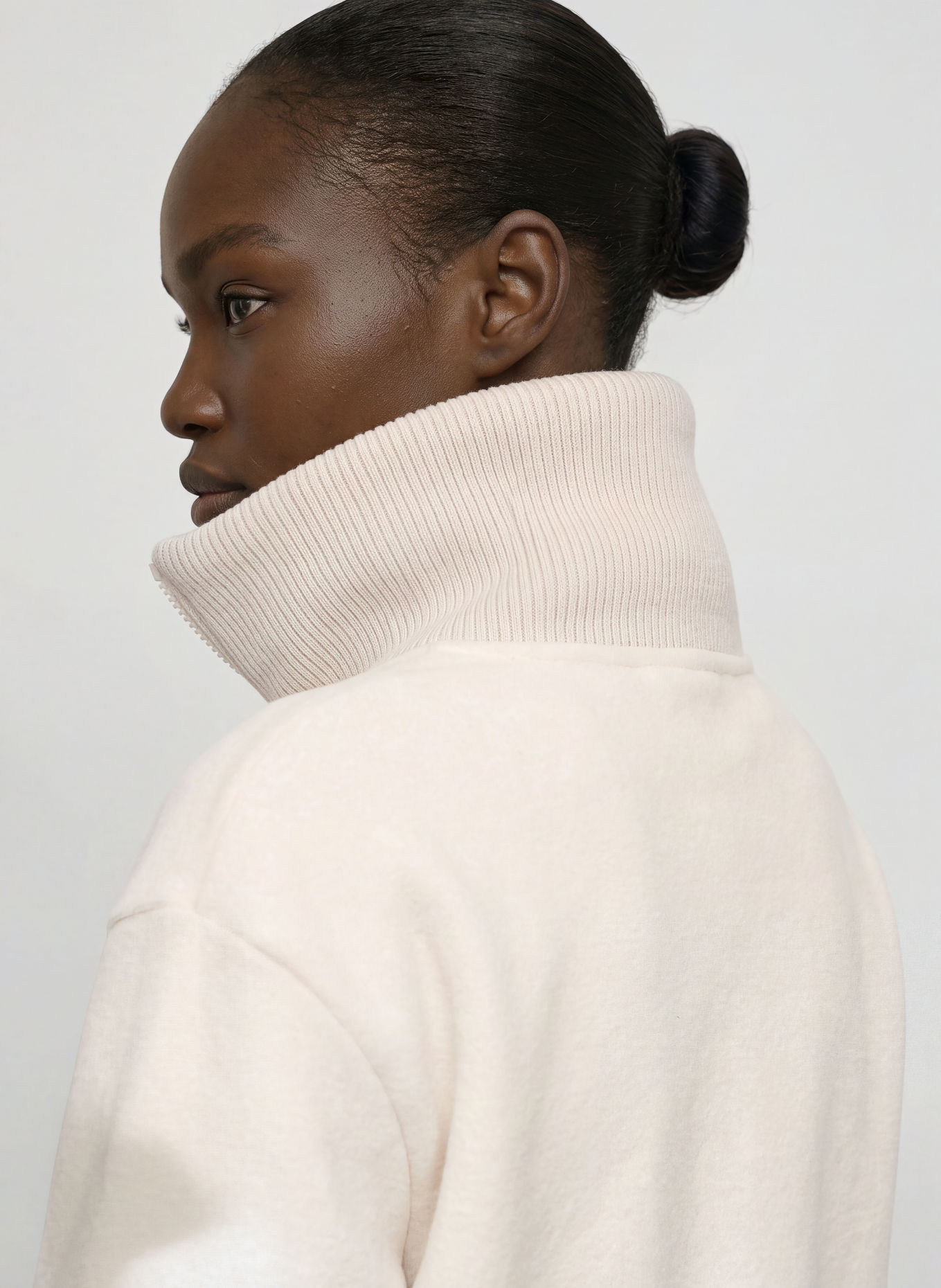JEANNE BARET WALLIS Fleece Jacket: ECRU